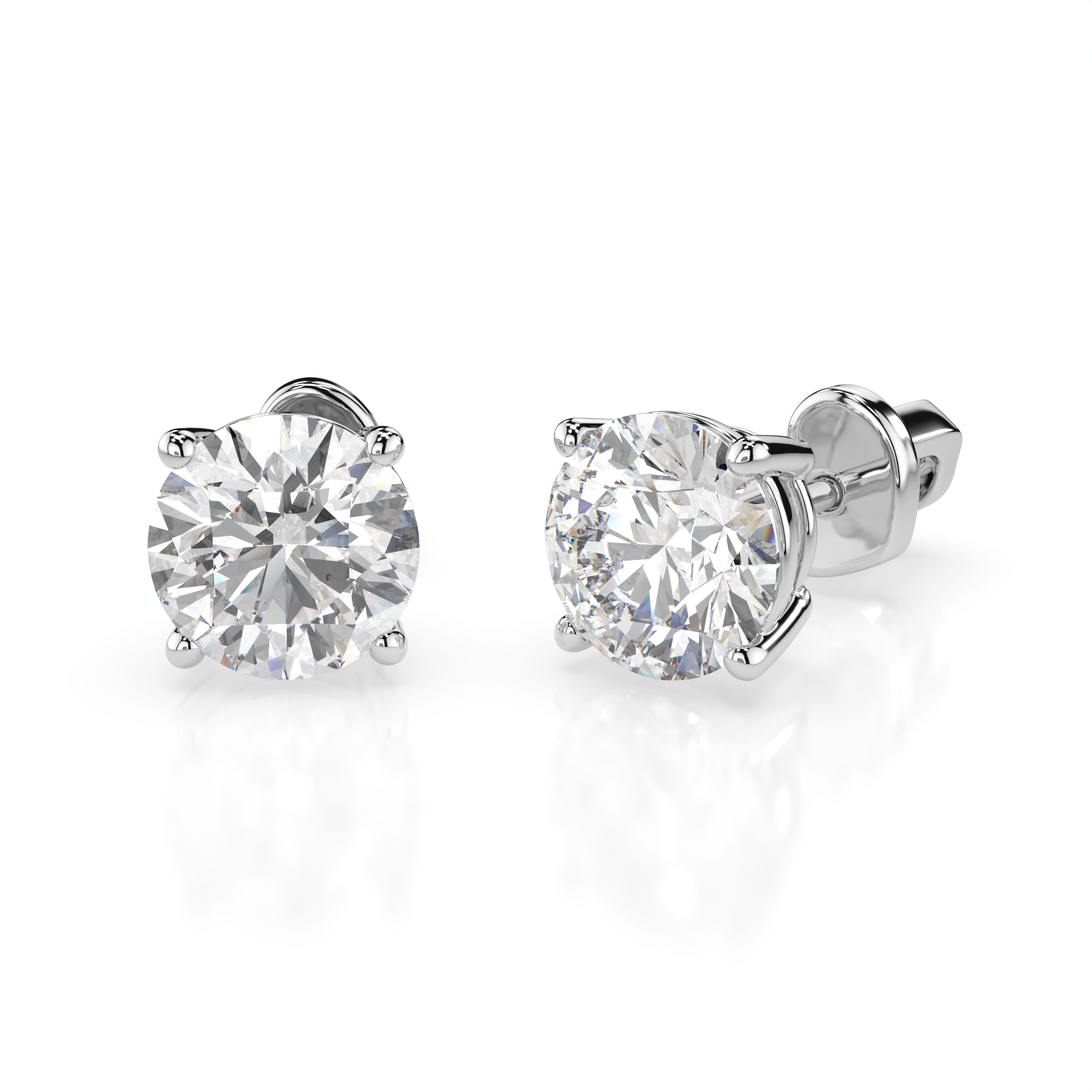 Серьги Солитер Бабочка