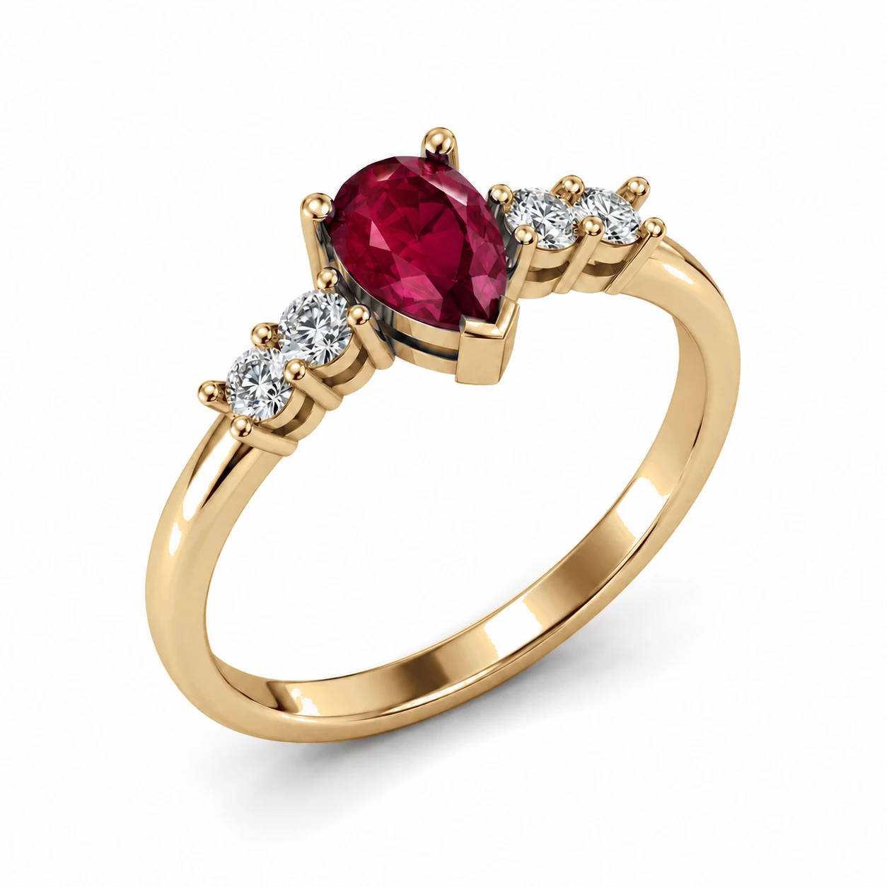 Bague Promesse Infinie Pierre Précieuse poire 0,5 ct — vue 7