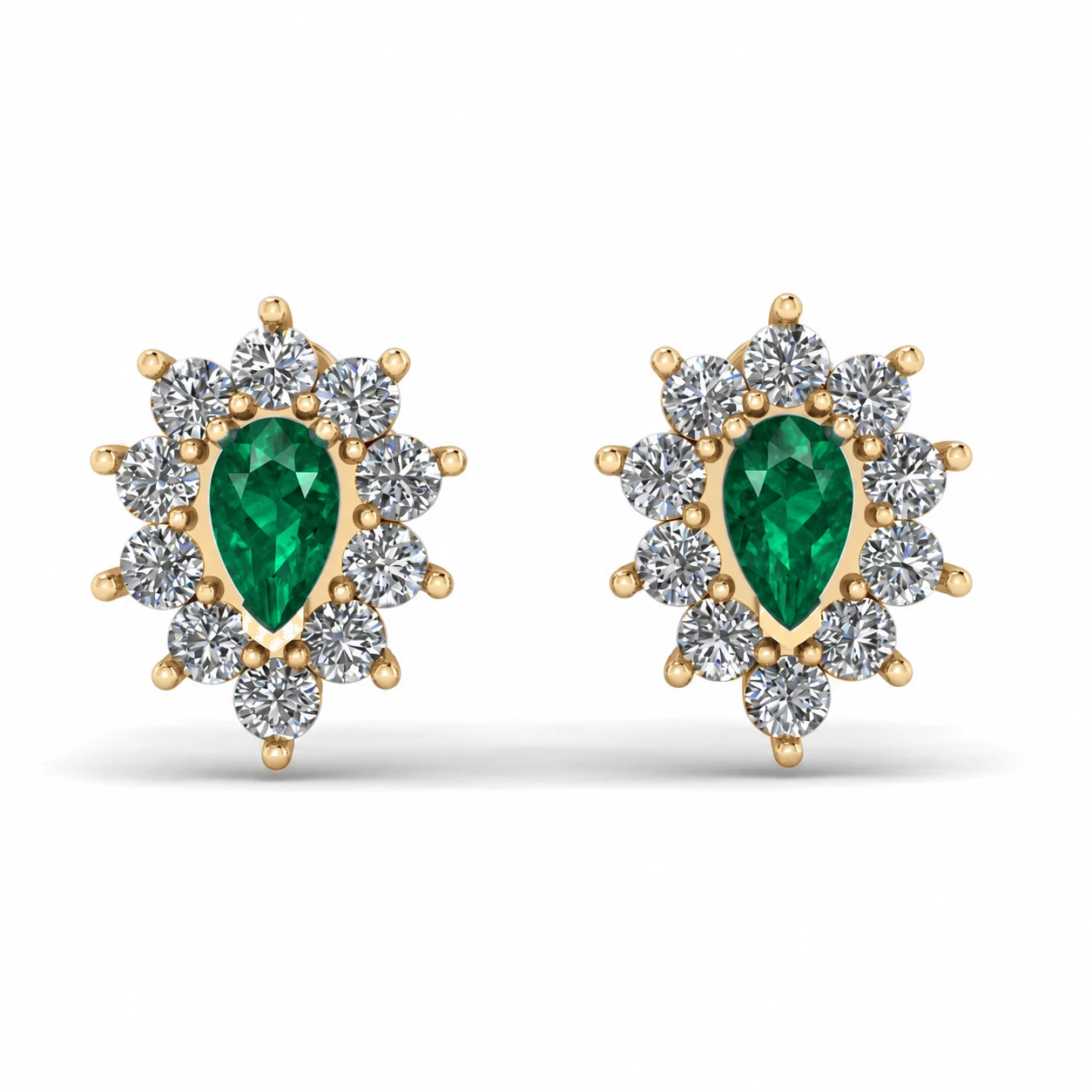 Boucles d'oreilles Altesse Dorée Pierre Précieuse poire 0,19 ct — vue 8