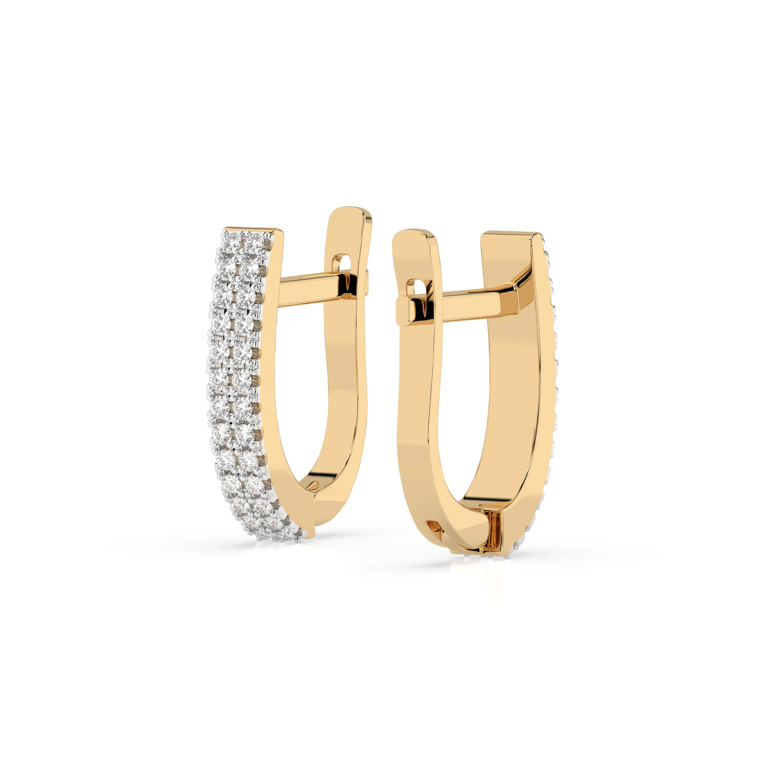Boucles d'oreilles Serment Divin Éternité ronde 0,22 ct — vue 6