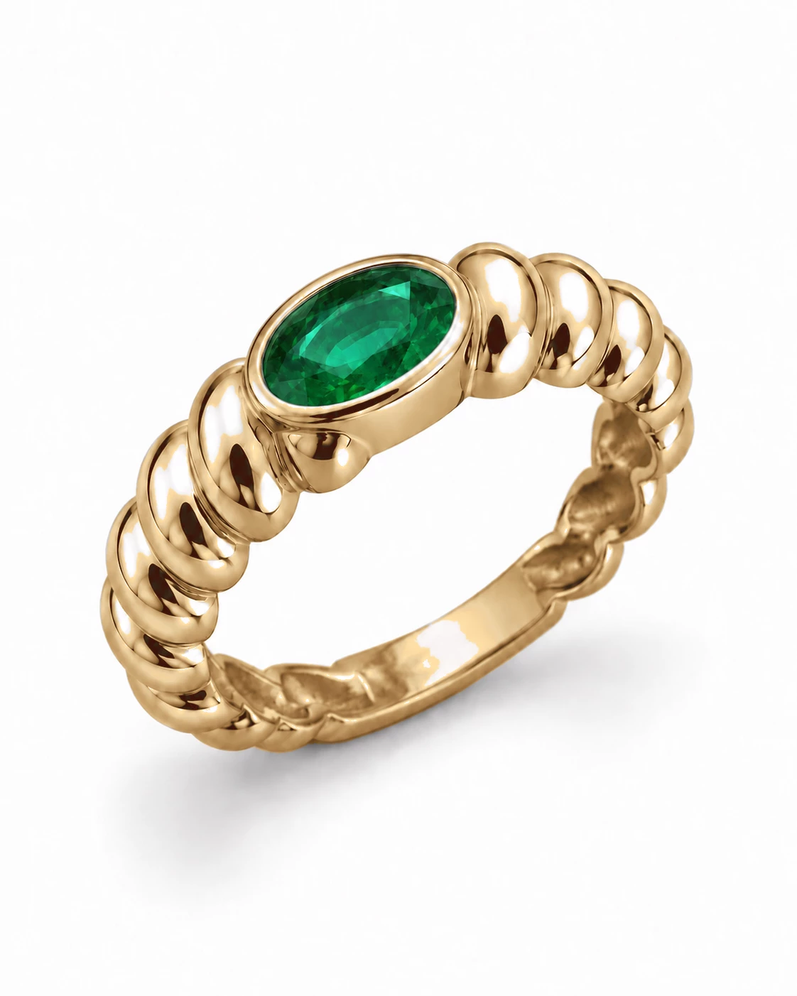 Bague Joyau Somptueux Pierre Précieuse ovale 0,42 ct — vue 7