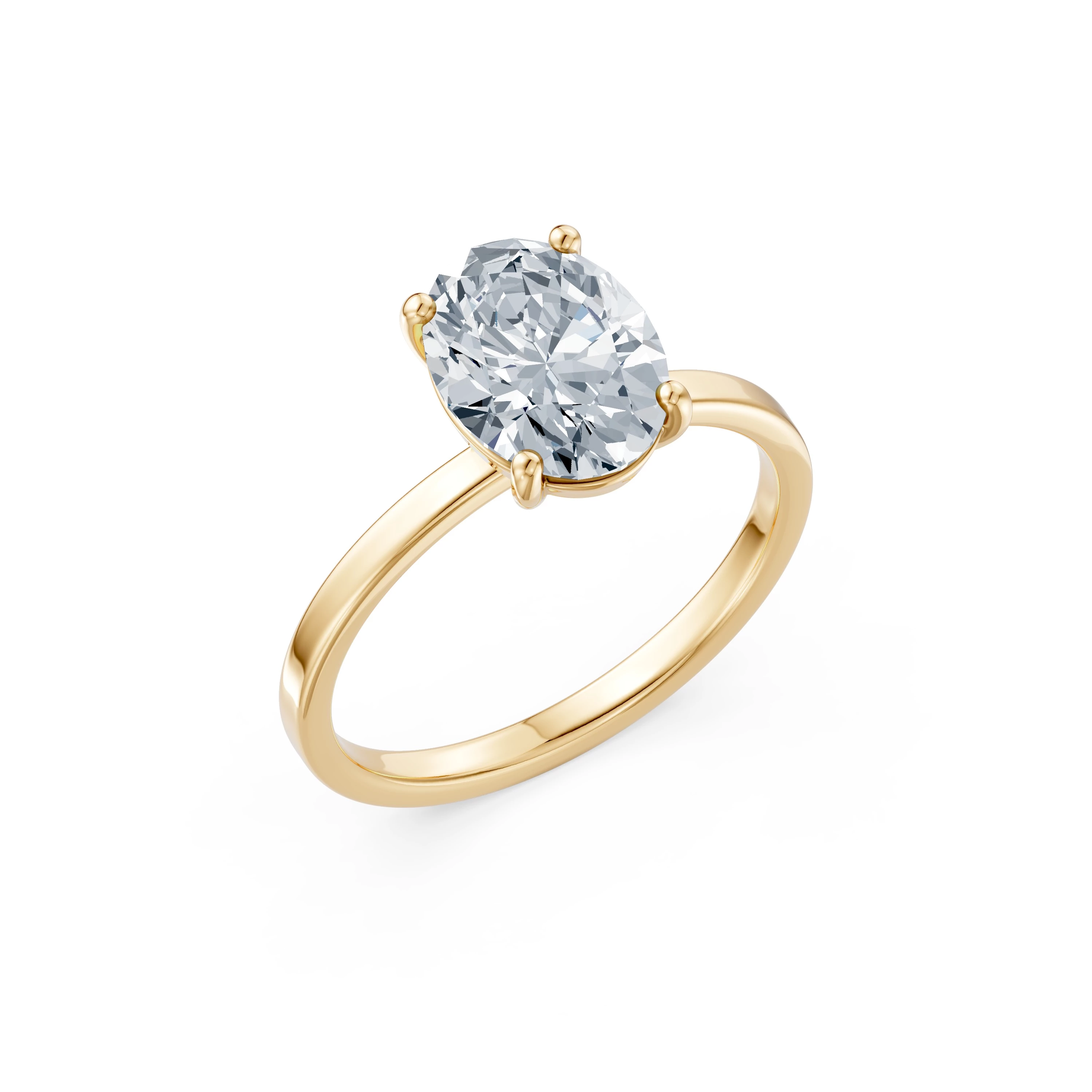 Bague Prodige Somptueux Solitaire ovale 2 ct · 2,0 mm — vue 4