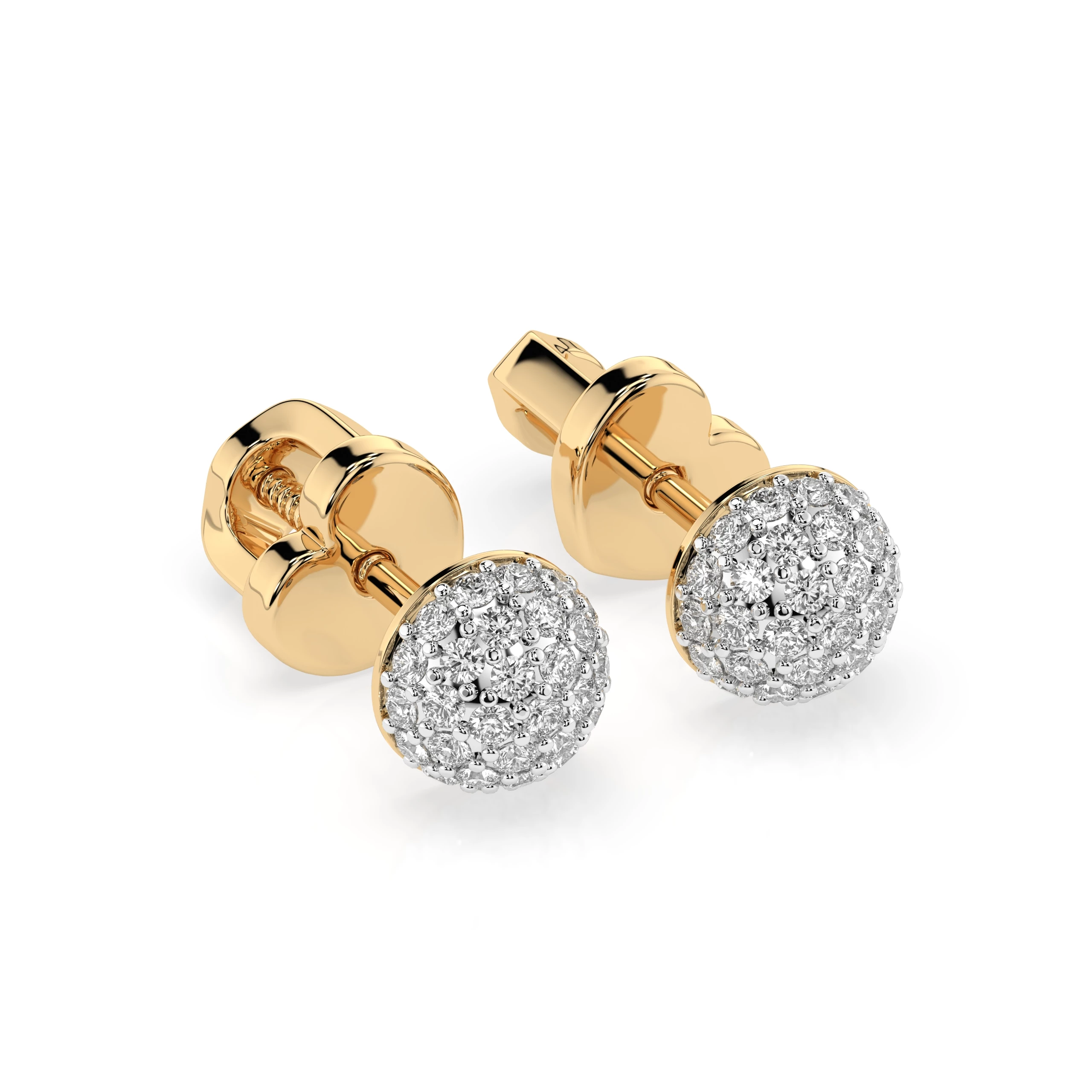 Boucles d'oreilles Constellation Radieuse Illusion ronde 0,32 ct — vue 5