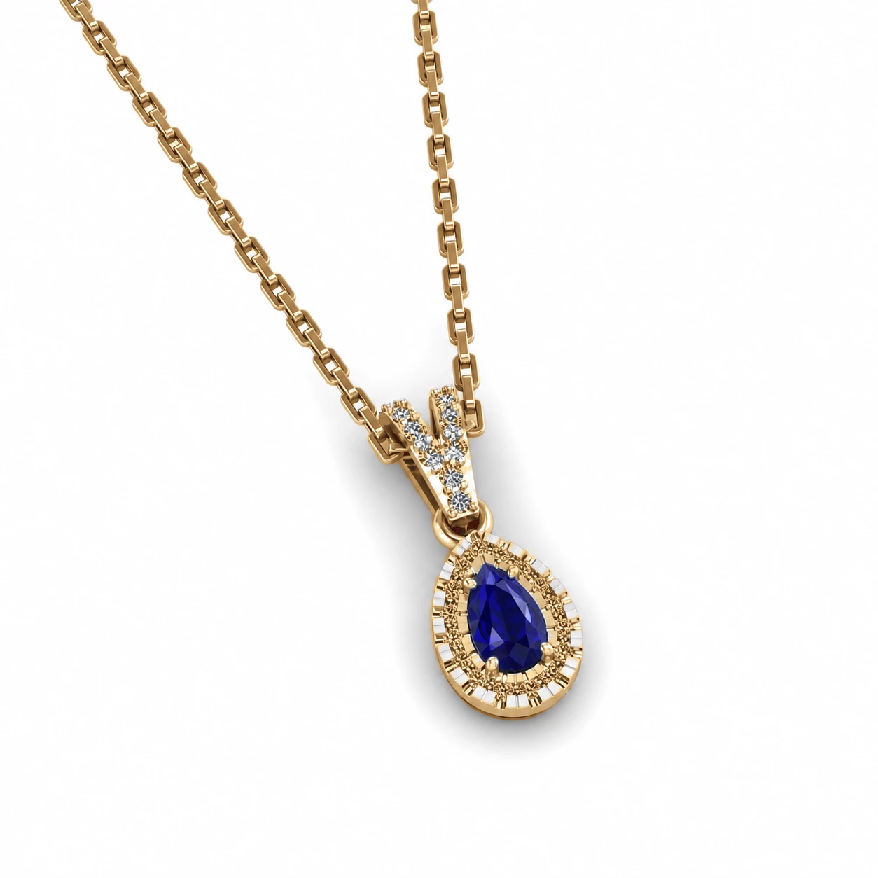 Collier Crépuscule Radieux Pierre Précieuse poire 0,23 ct — vue 9
