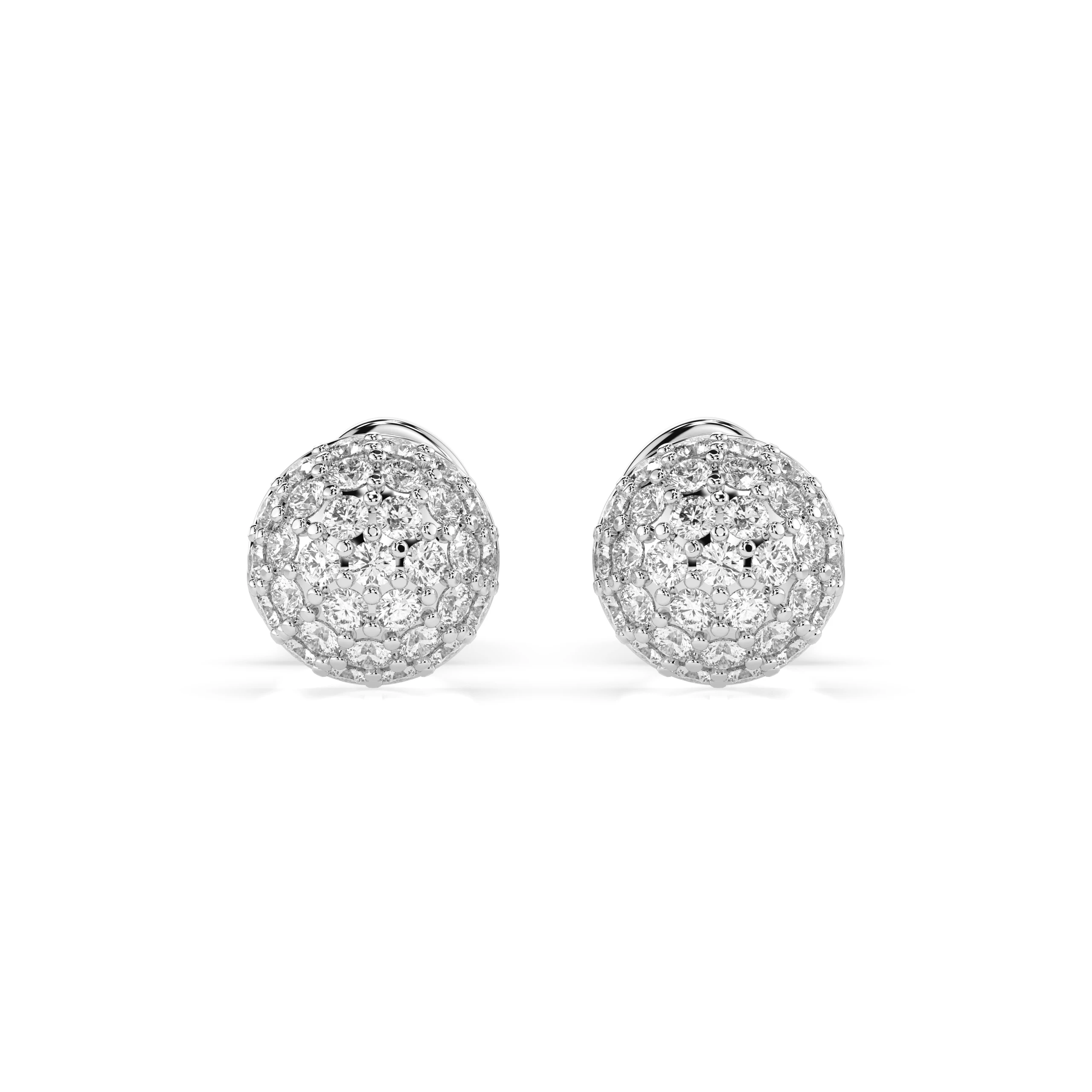 Boucles d'oreilles Constellation Radieuse Illusion ronde 0,32 ct — vue 1