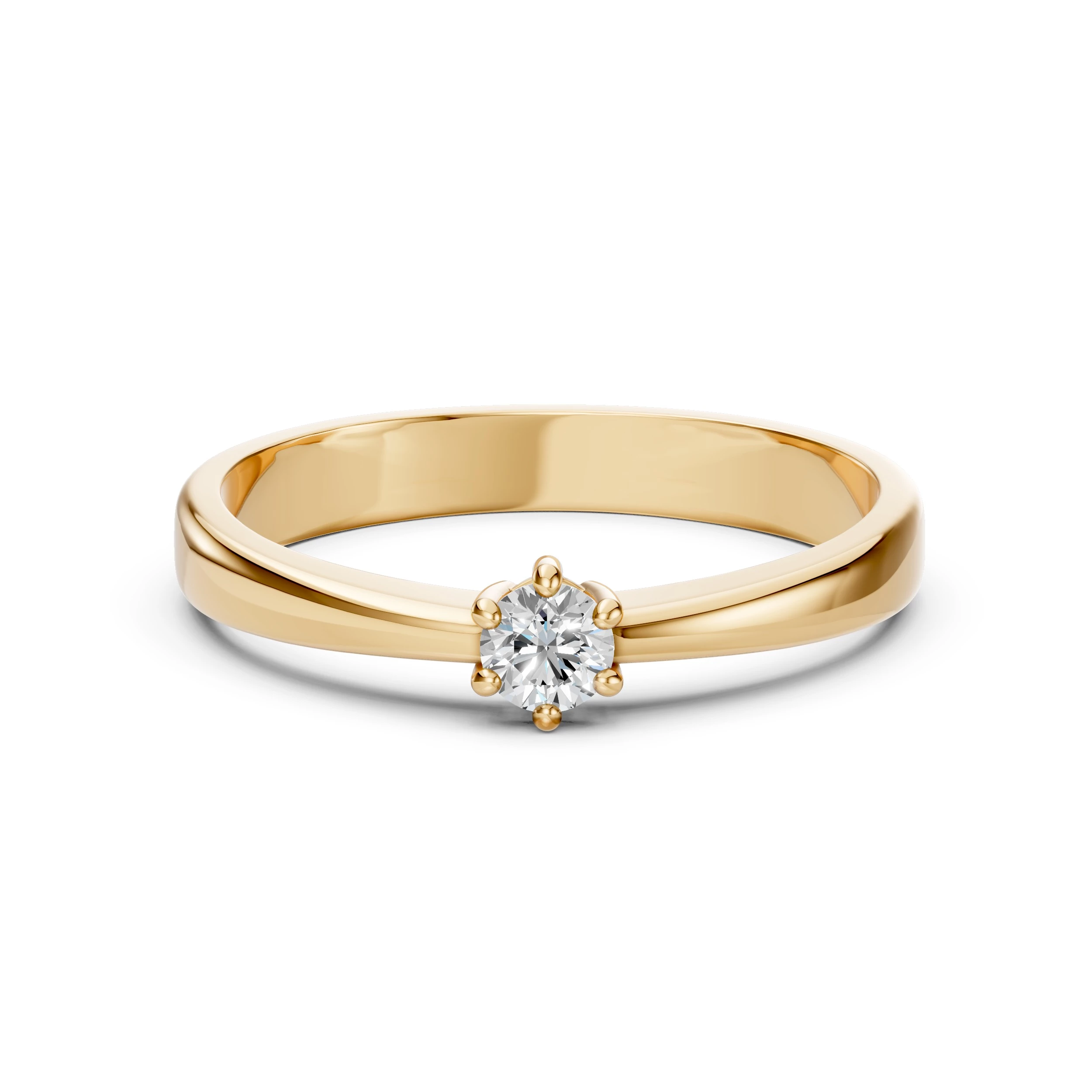 Bague Écrin Somptueux Solitaire ronde 0,15 ct · 3,4 mm — vue 6