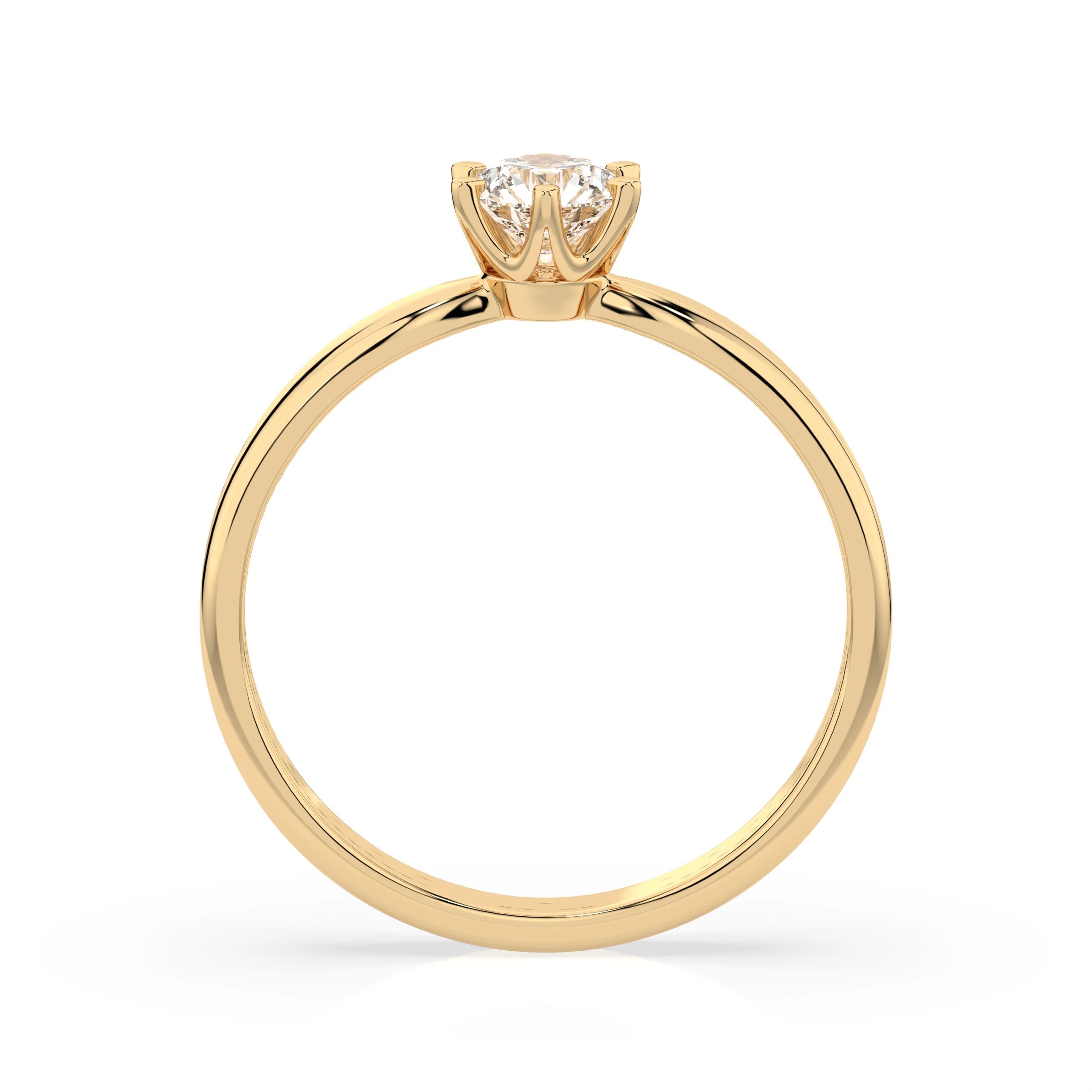 Bague Impératrice Radieuse Solitaire ronde 0,3 ct · 4,2 mm — vue 5