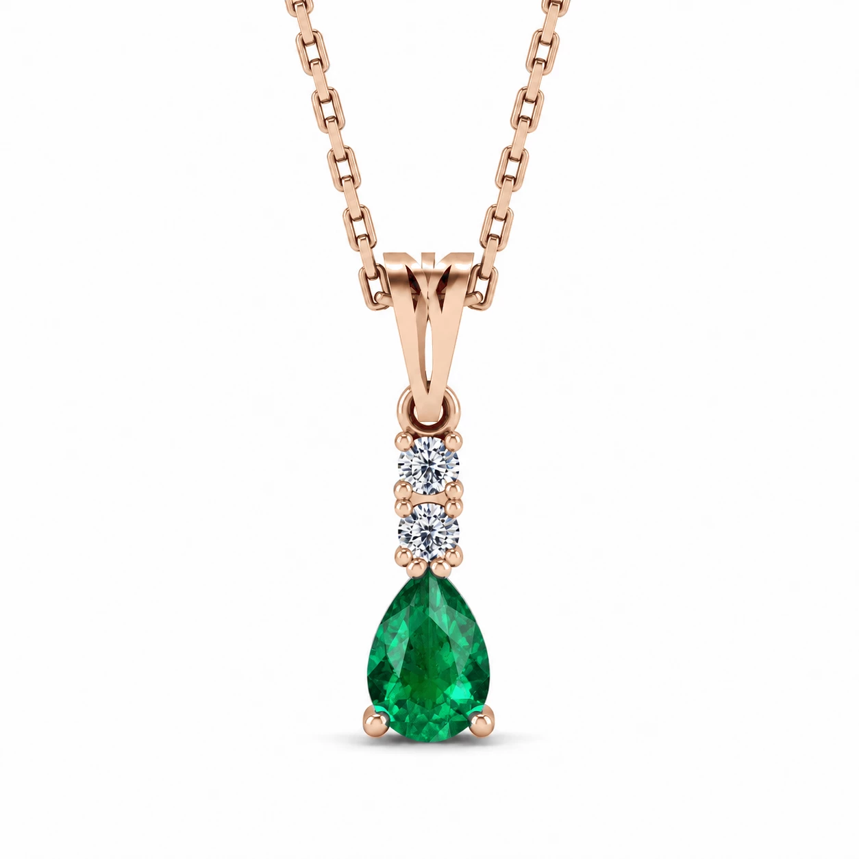 Collier Écrin Sublime Pierre Précieuse poire 0,33 ct — vue 1