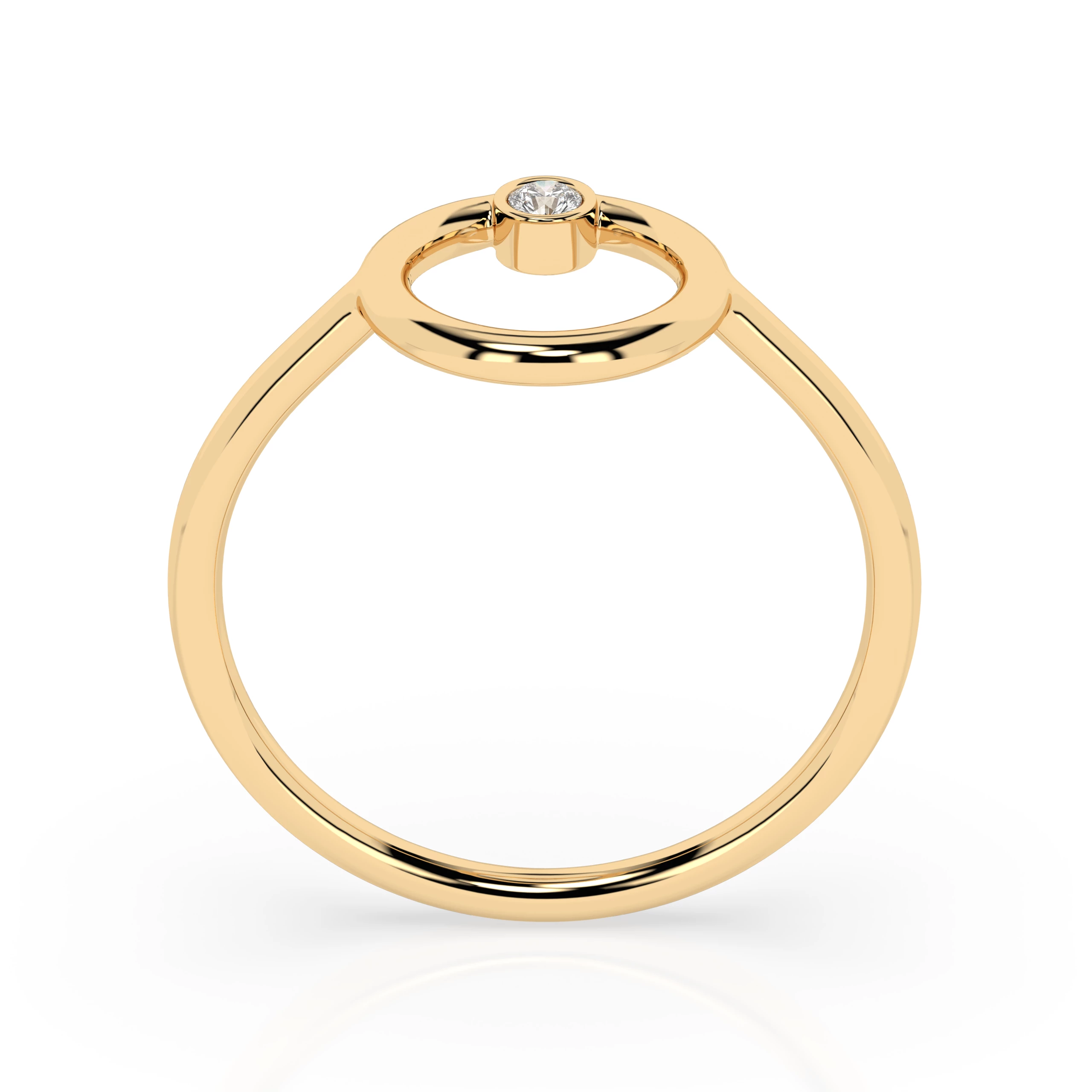 Bague Précieuse Magnifique Minimalisme ronde 0,03 ct — vue 5