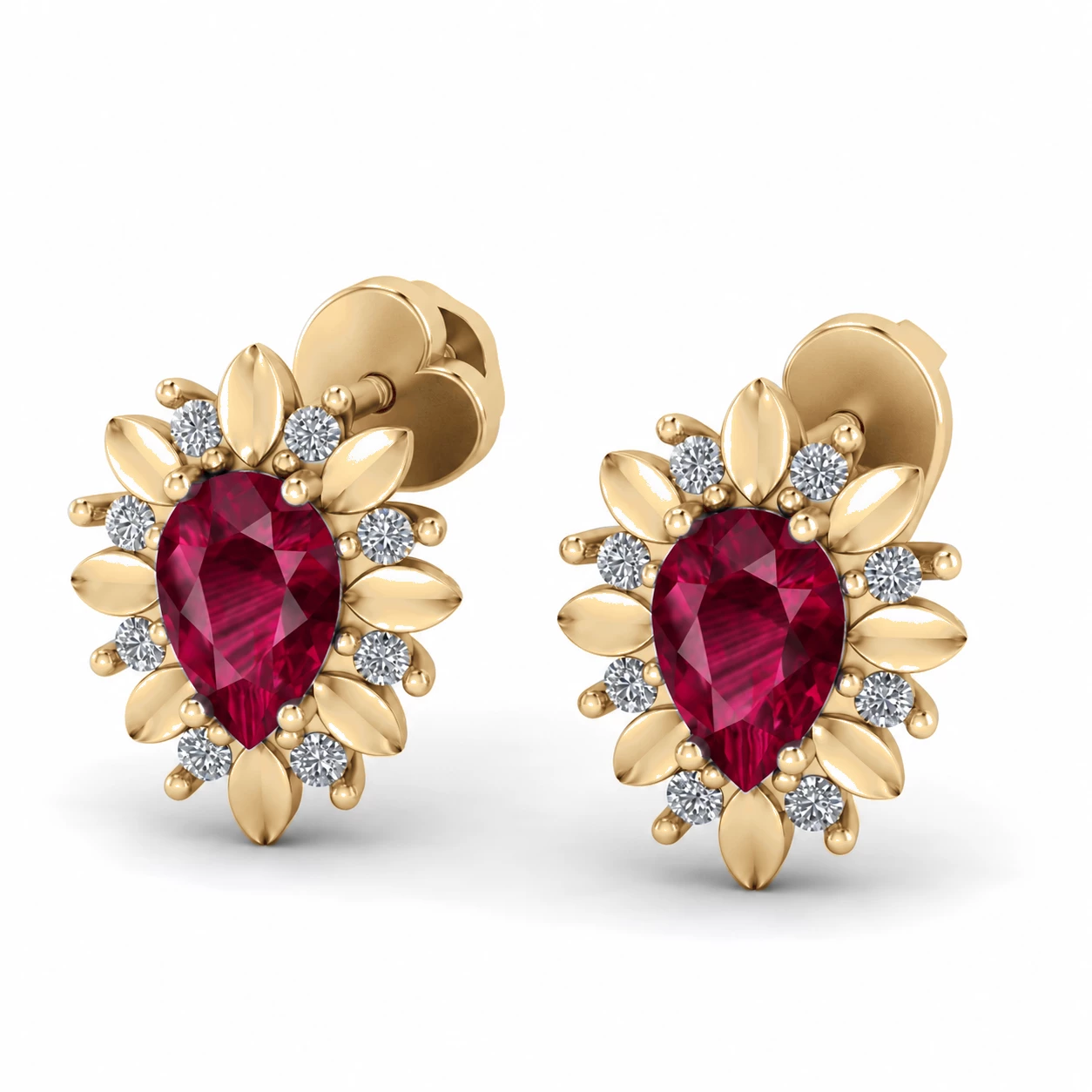 Boucles d'oreilles Murmure Délicat Pierre Précieuse 1 ct — vue 9