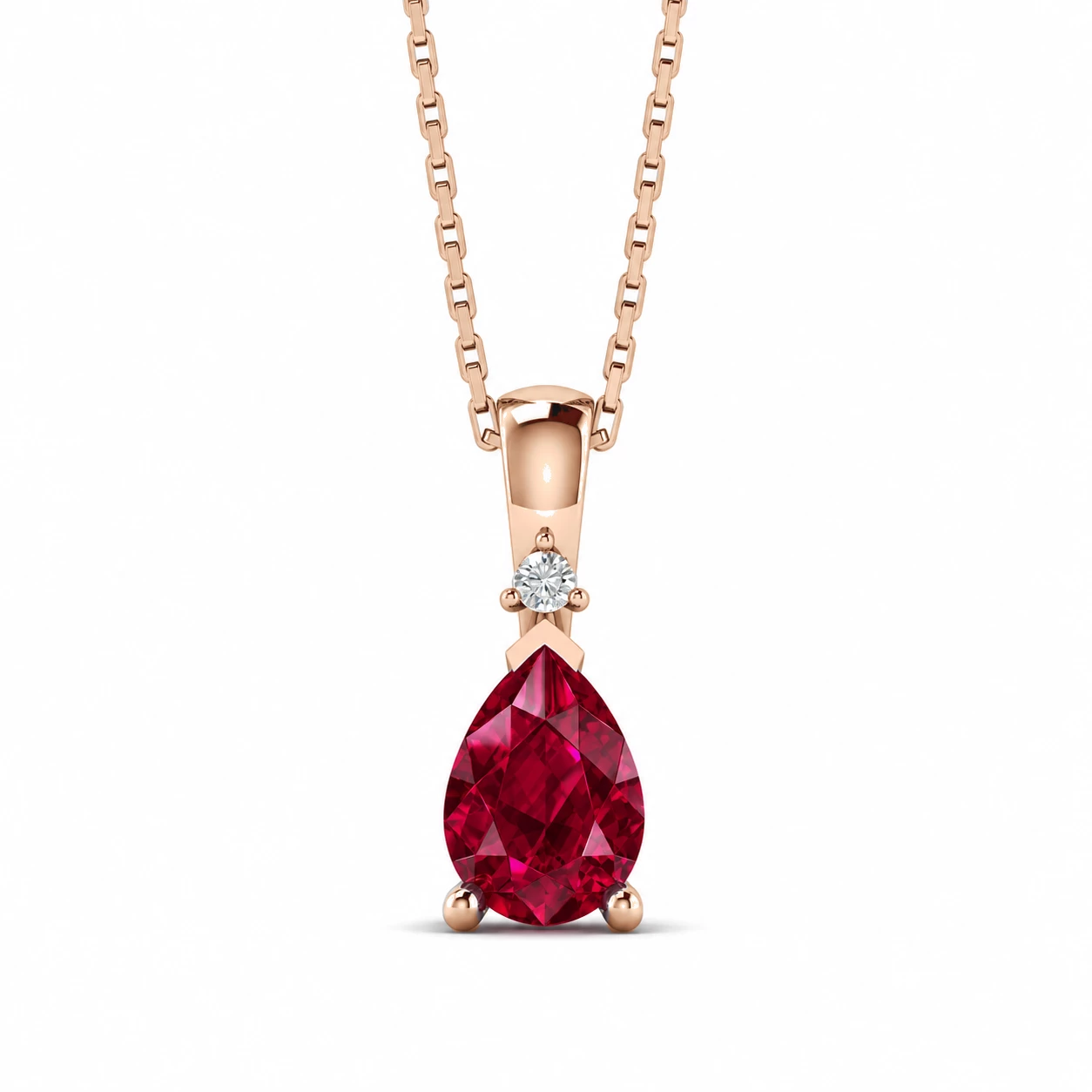 Collier Cœur Sincère Pierre Précieuse poire 0,66 ct — vue 1