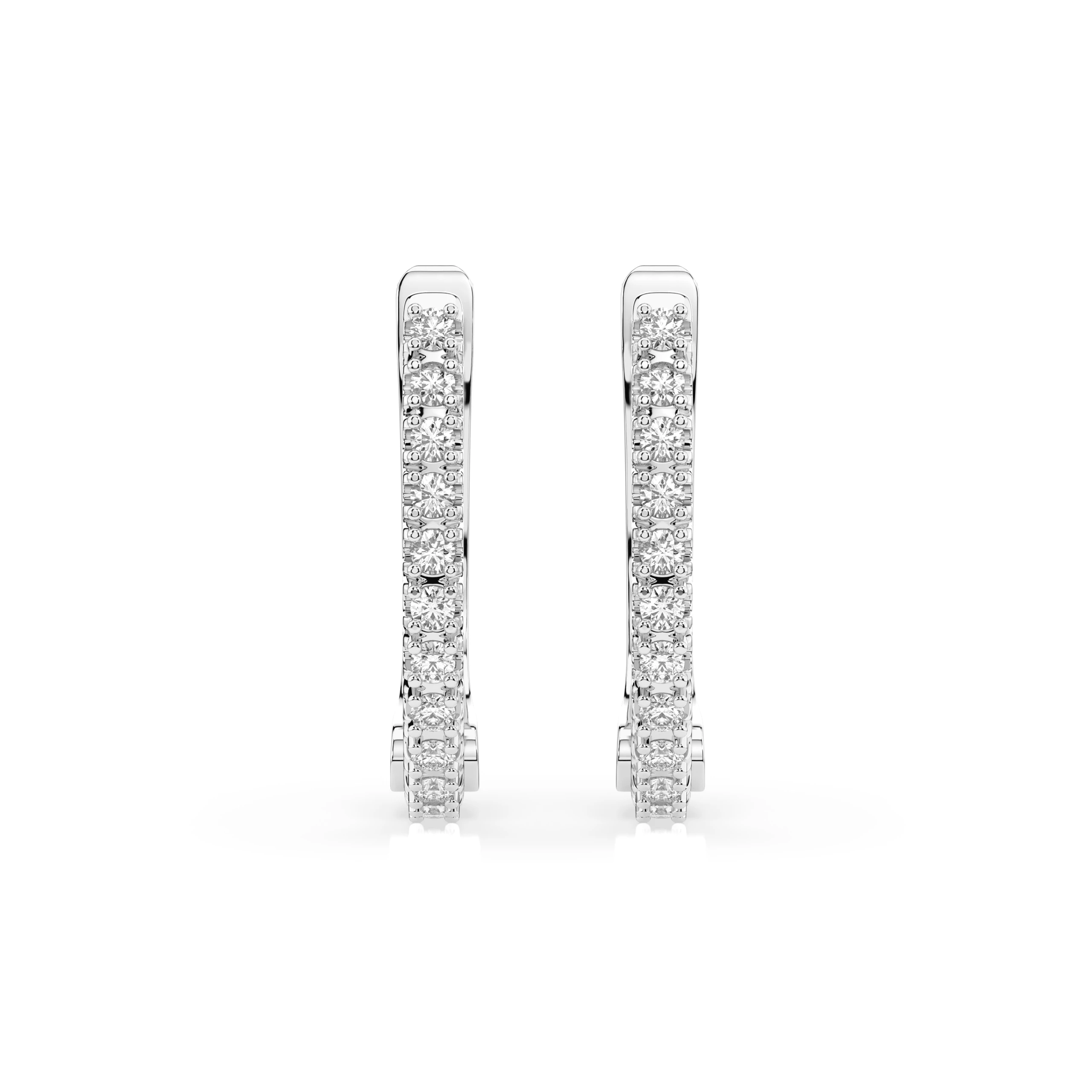 Boucles d'oreilles Promesse Précieuse Éternité ronde 0,18 ct — vue 1