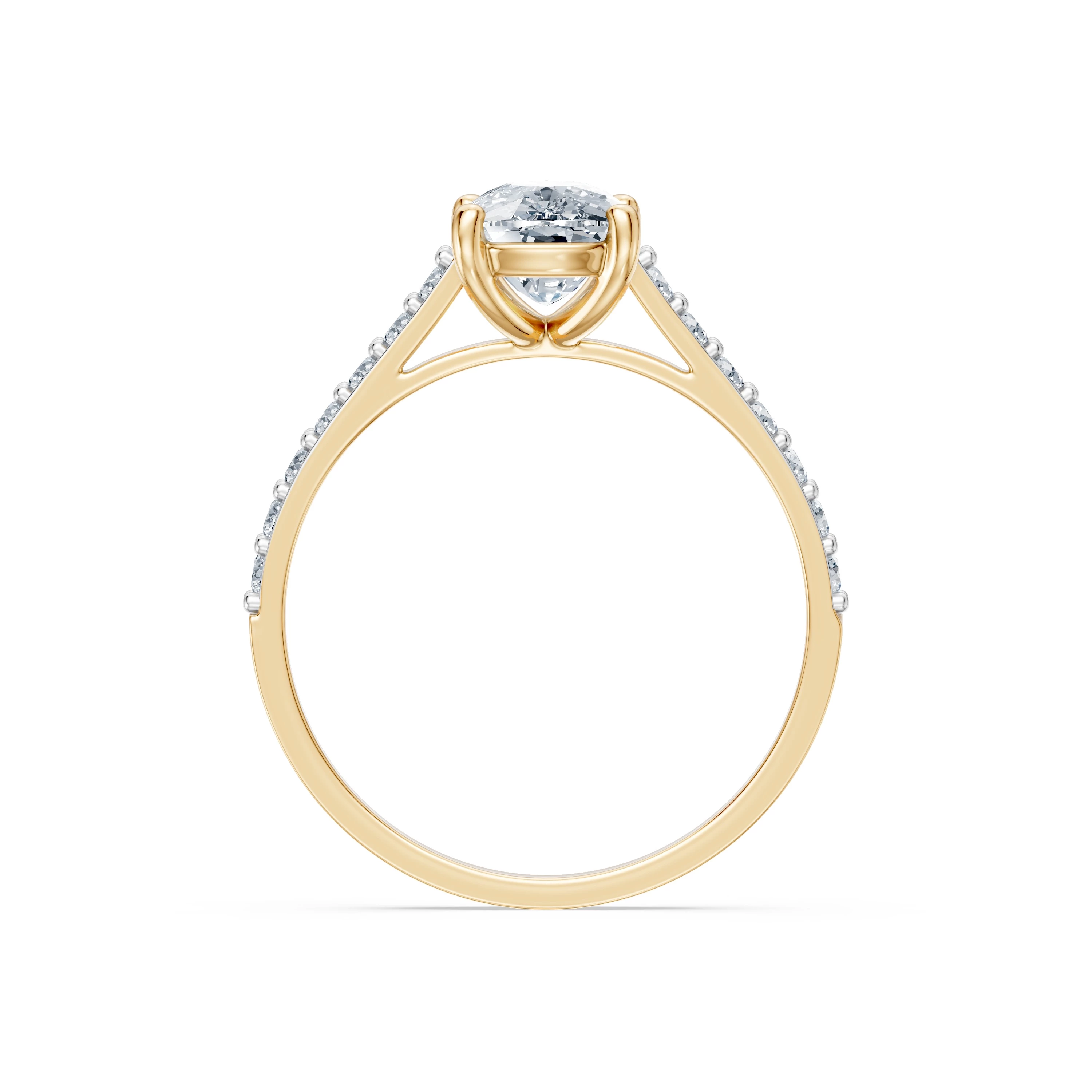 Bague Souvenir Divin Solitaire Éternité coussin 1,5 ct · 1,5 mm — vue 5