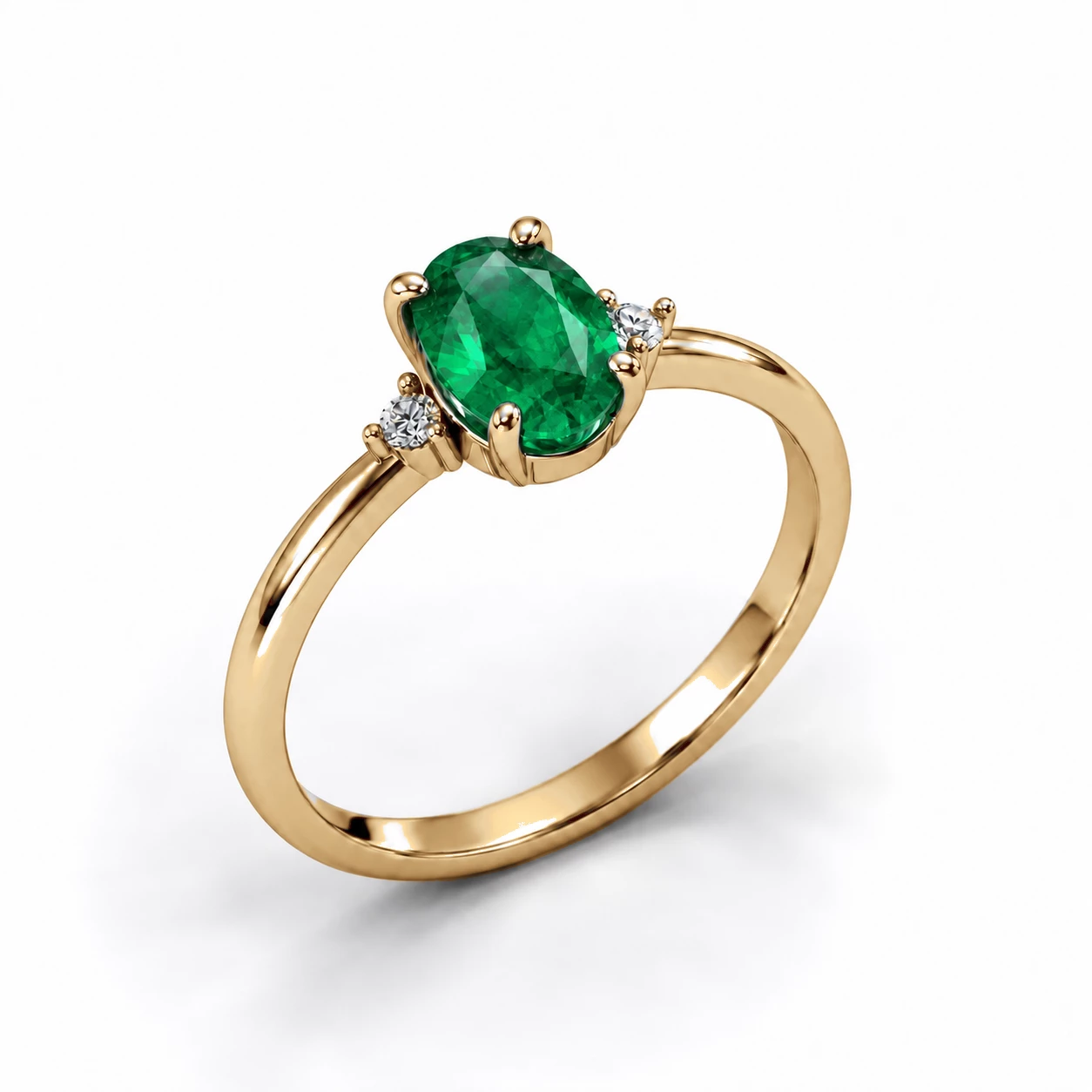 Bague Dynastie Rayonnante Pierre Précieuse ovale 0,65 ct — vue 7