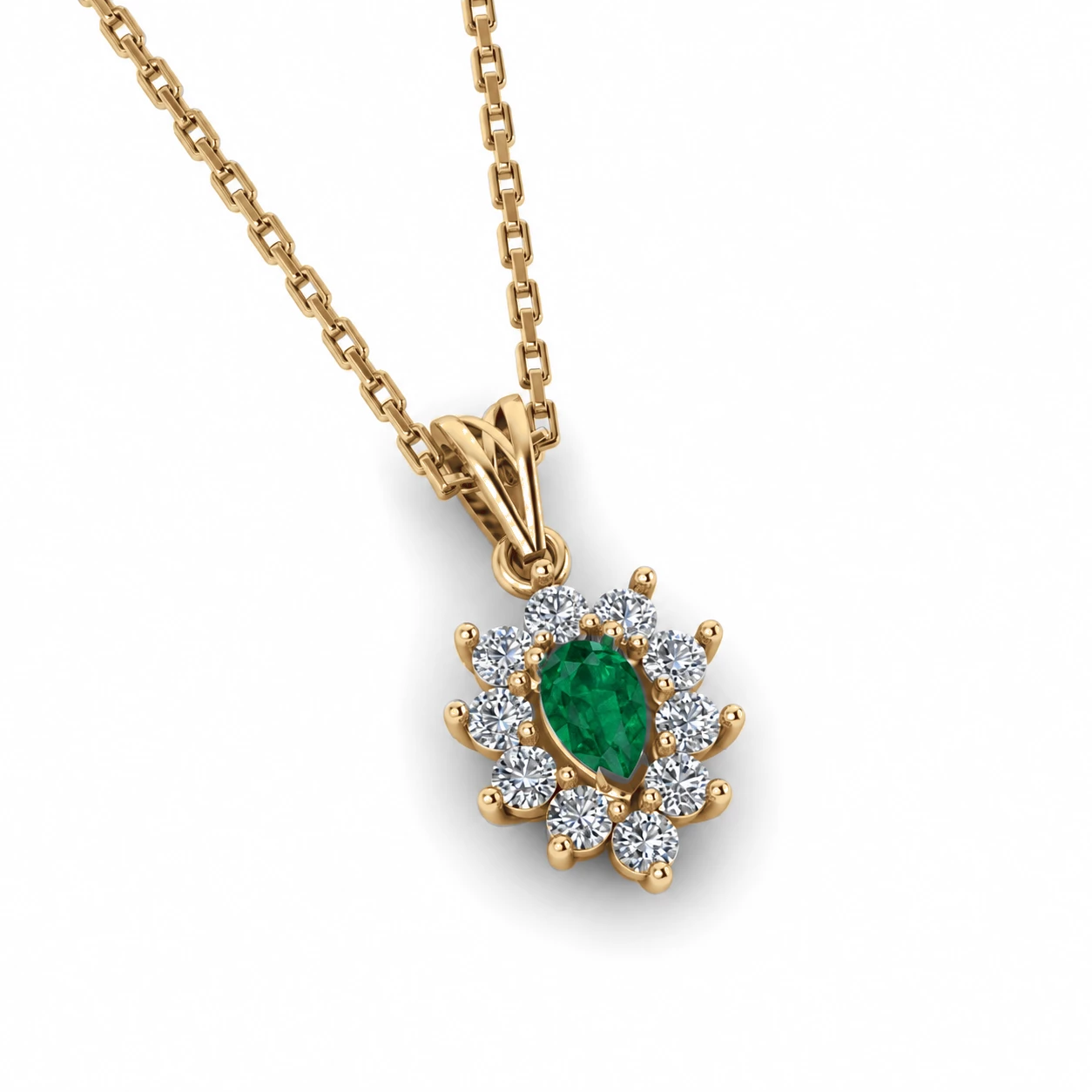 Collier Sceptre Radieux Pierre Précieuse poire 0,19 ct — vue 9