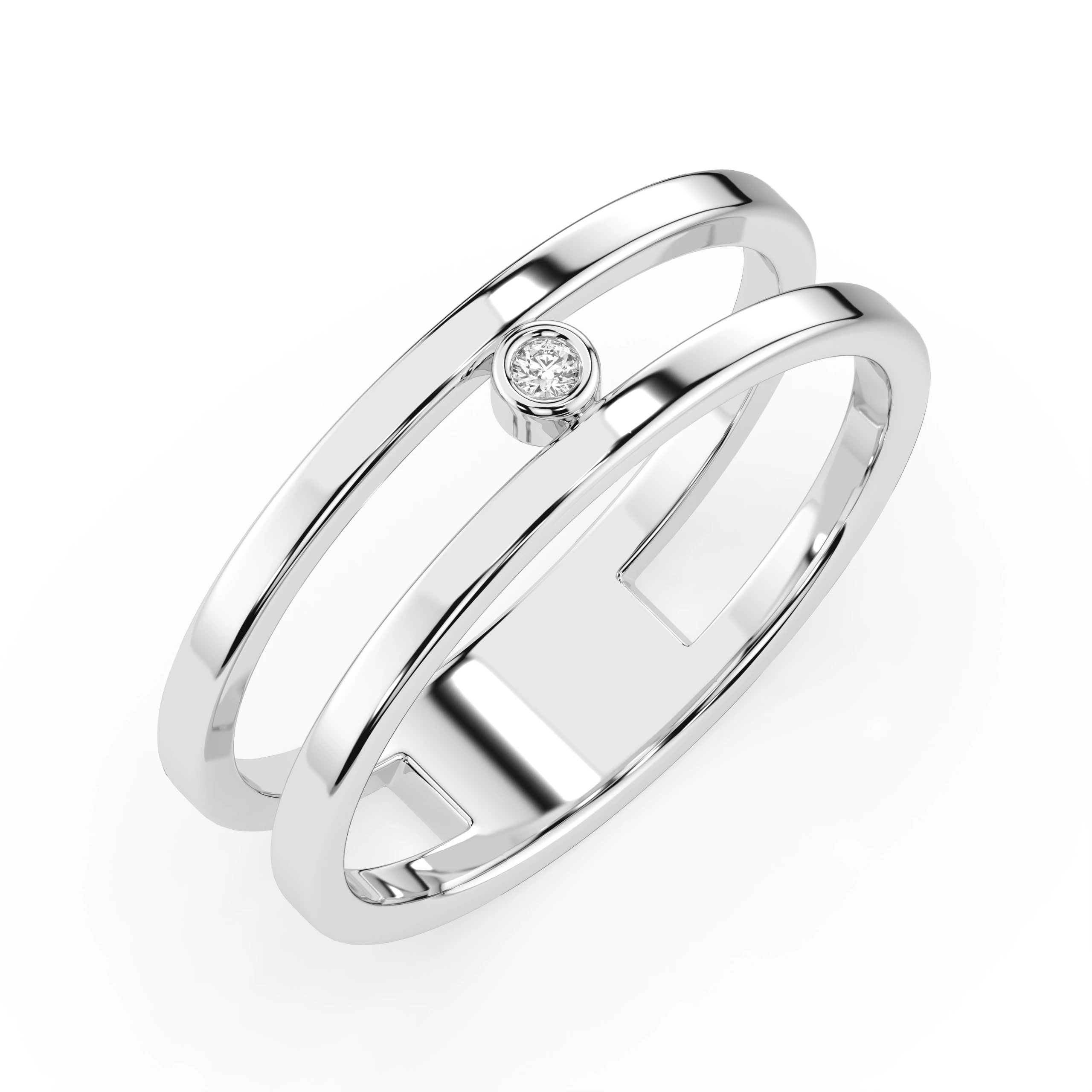 Bague La Grande Dame Minimalisme ronde 0,02 ct — vue 1
