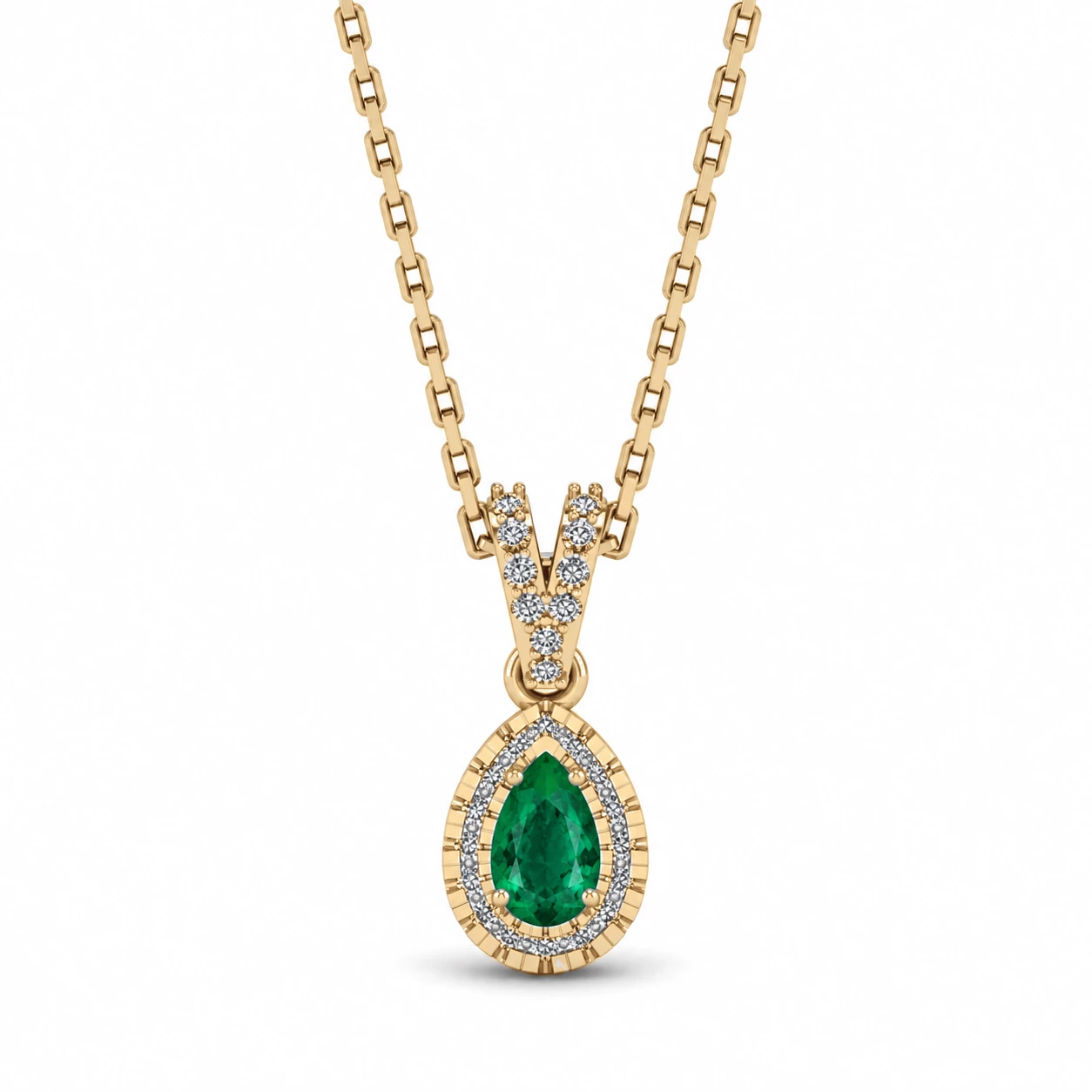 Collier Gloire Impériale Pierre Précieuse poire 0,19 ct — vue 8