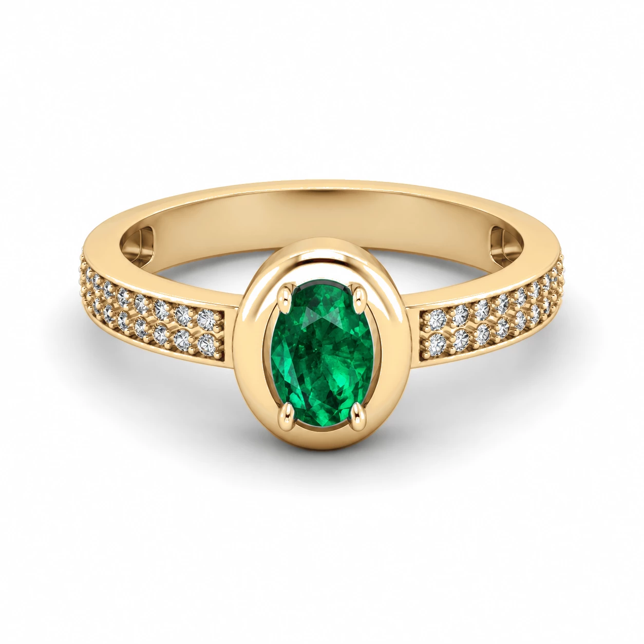 Bague Grandeur Illustre Pierre Précieuse ovale 0,42 ct — vue 9