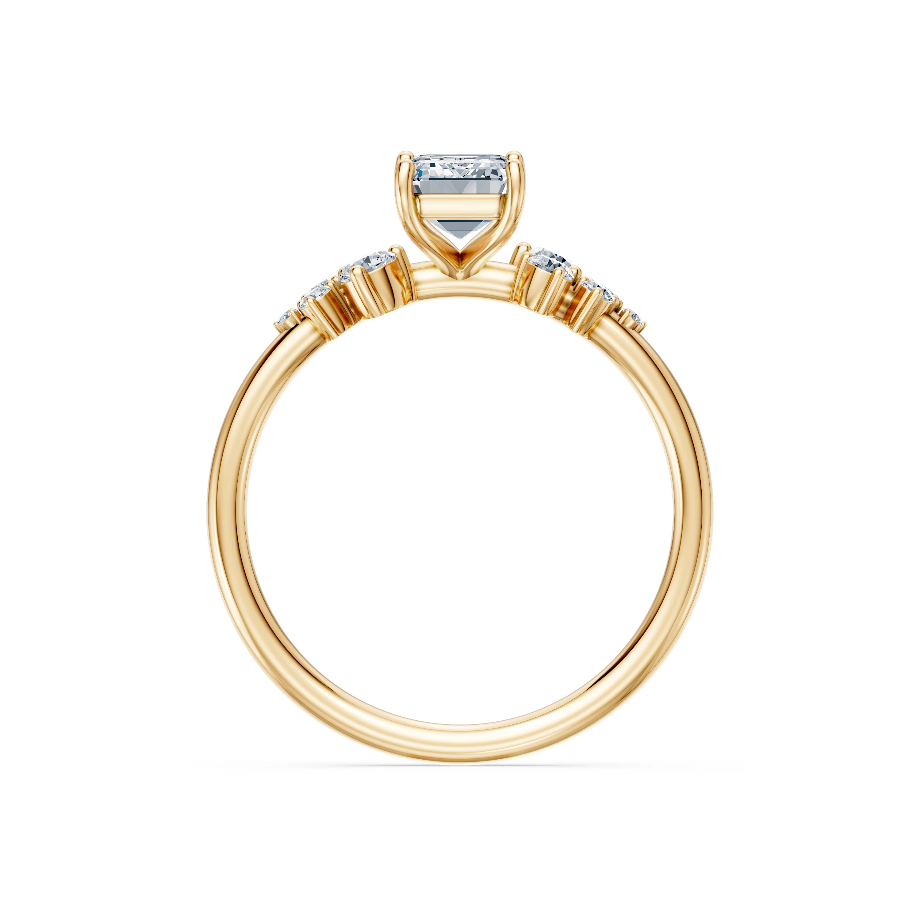 Bague Bonheur Sacré Solitaire Éternité émeraude 1 ct — vue 5