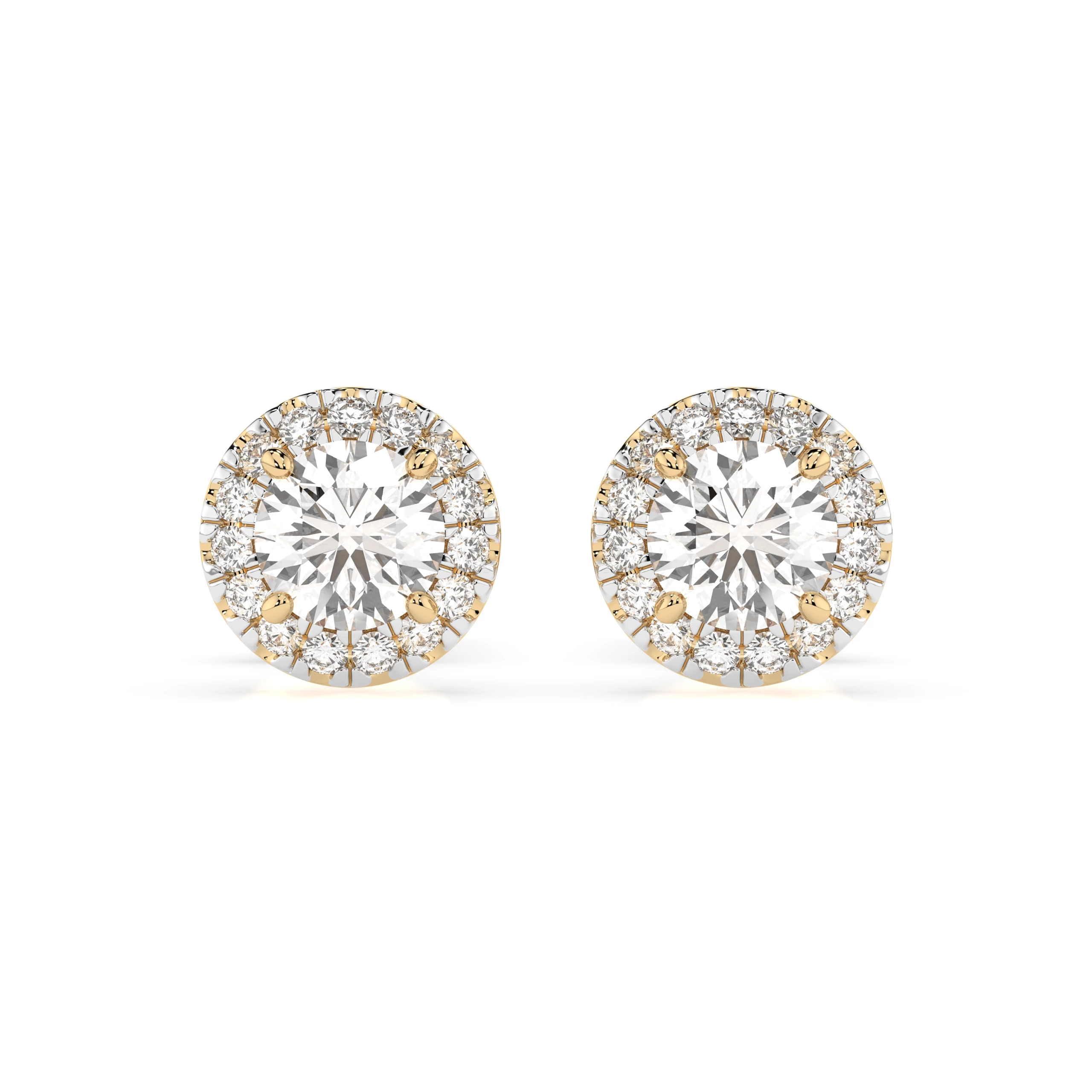 Boucles d'oreilles Idylle Divine Solitaire Éternité ronde 0,5 ct · 4,0 mm — vue 4