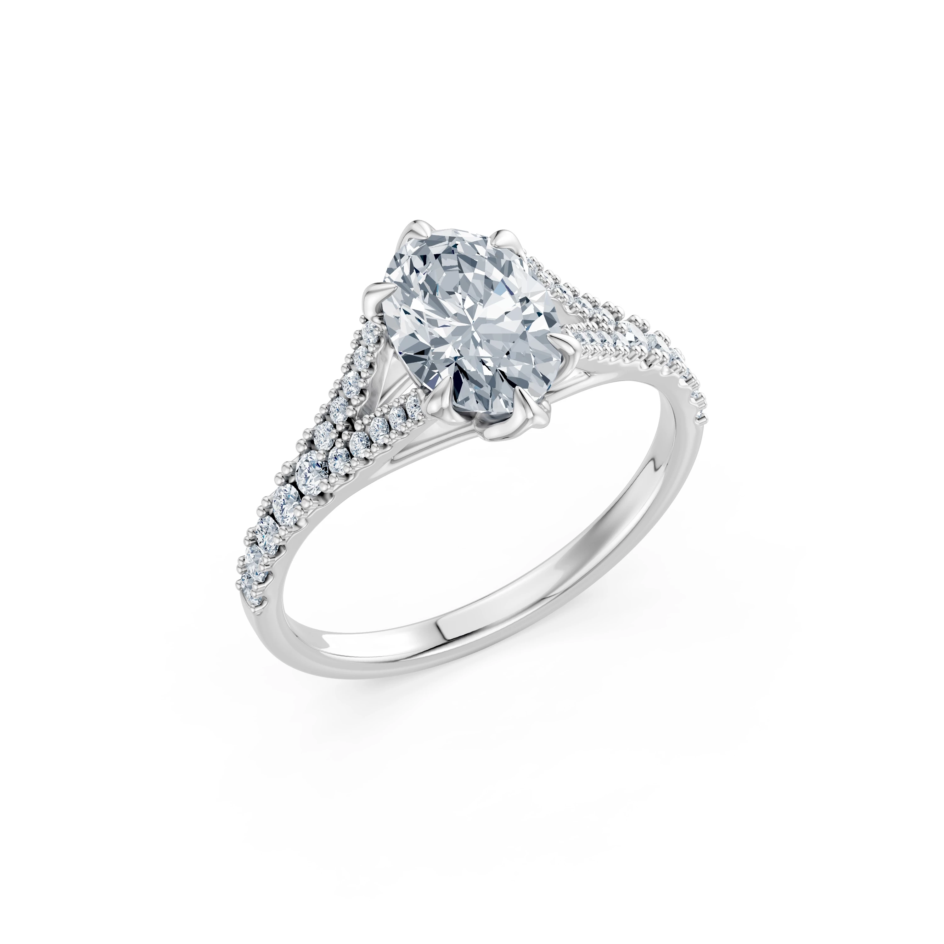 Bague Baiser Sincère Solitaire Éternité ovale 1,5 ct · 1,5 mm — vue 1