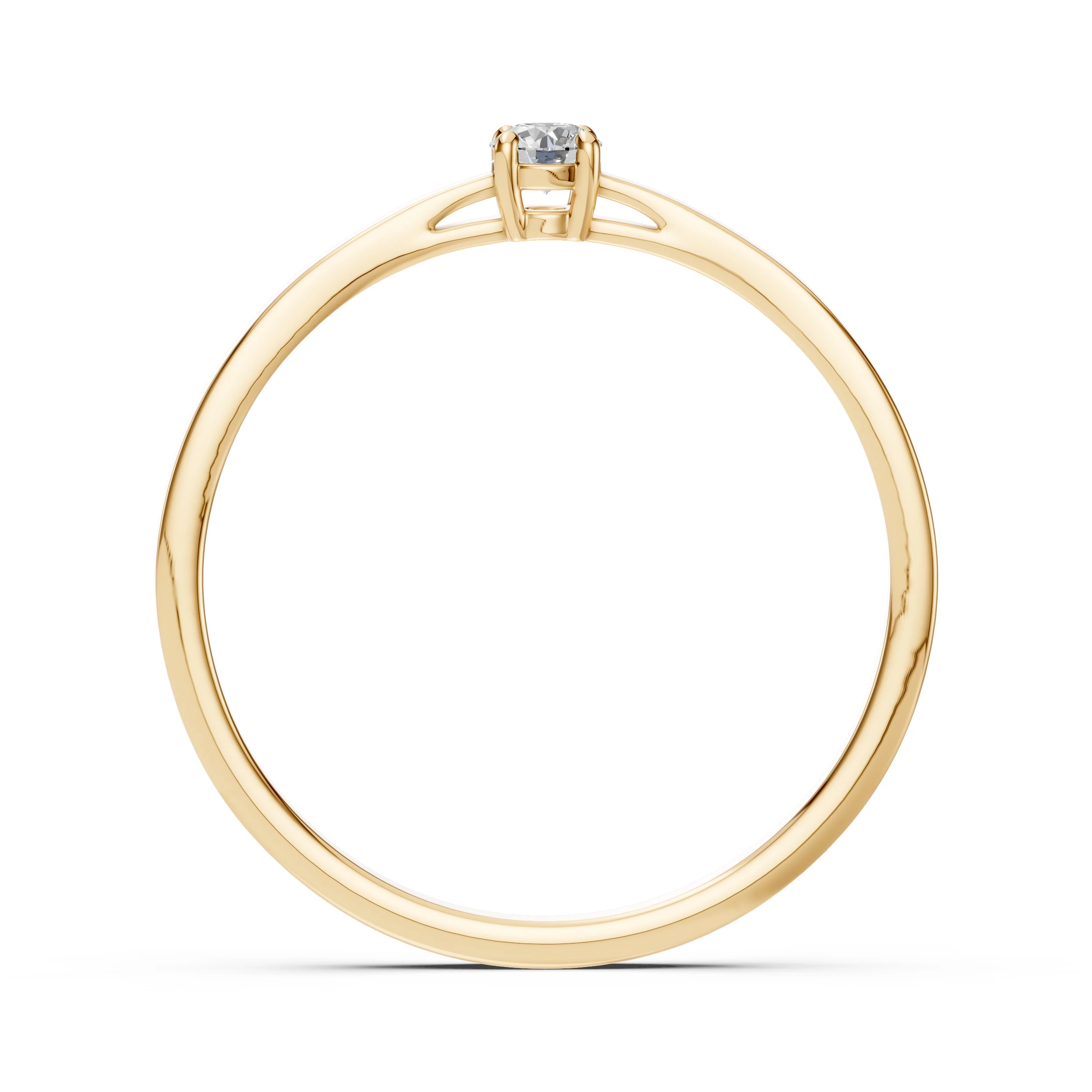 Bague Royauté Éternelle Solitaire ronde 0,06 ct · 2,5 mm — vue 5