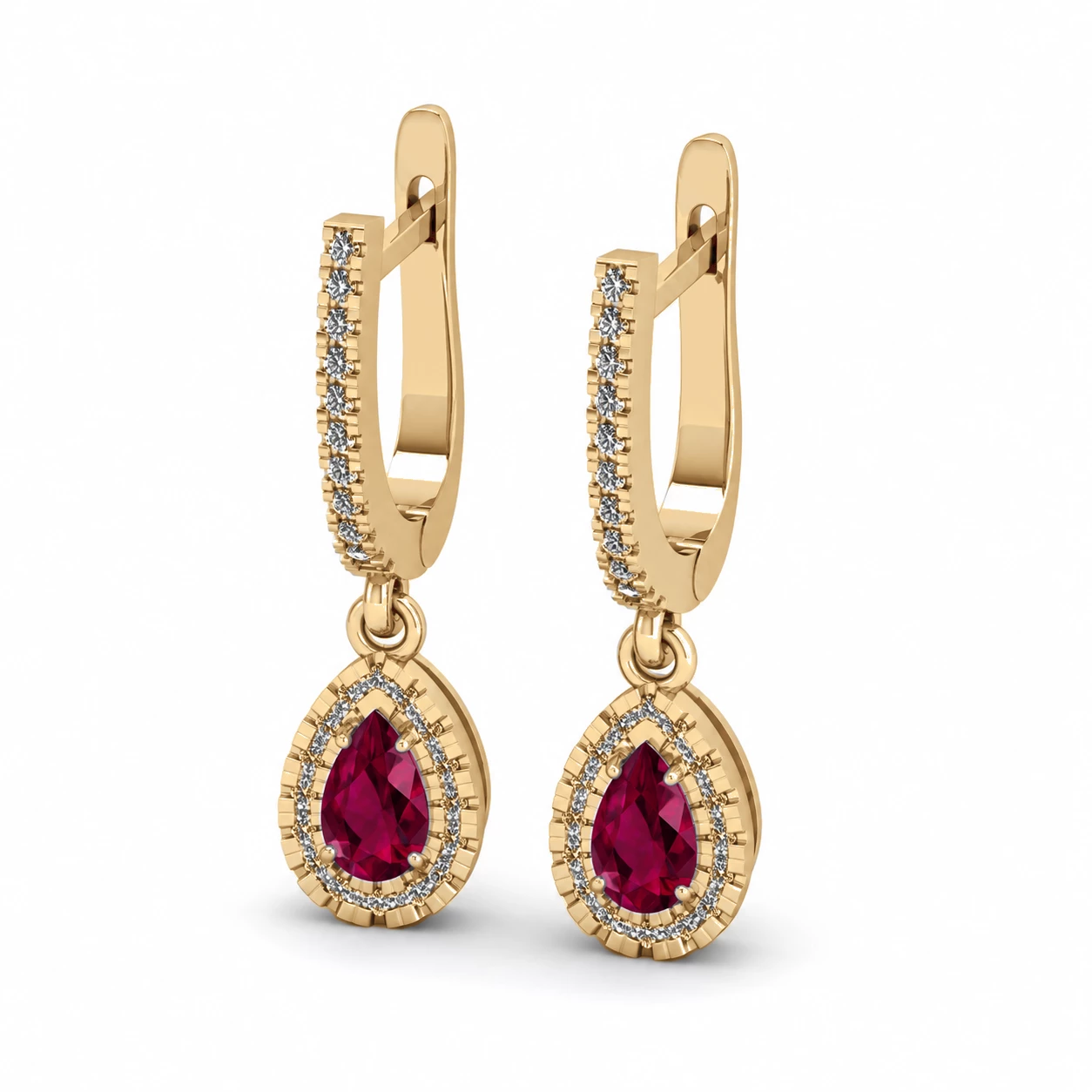 Boucles d'oreilles Désir Sincère Pierre Précieuse poire 0,44 ct — vue 8