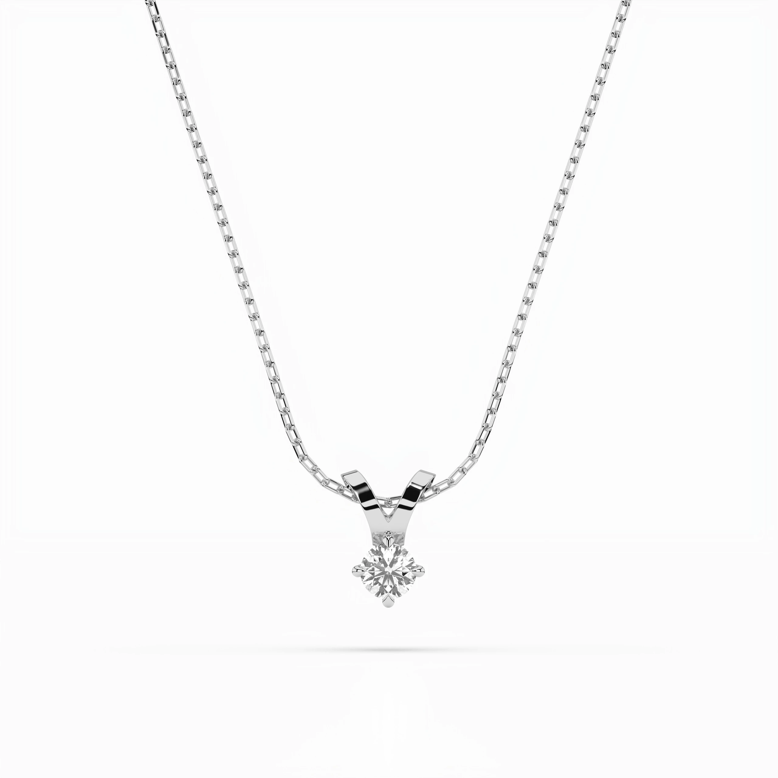 Collier Comète Céleste Solitaire ronde 0,1 ct · 3,0 mm — vue 1
