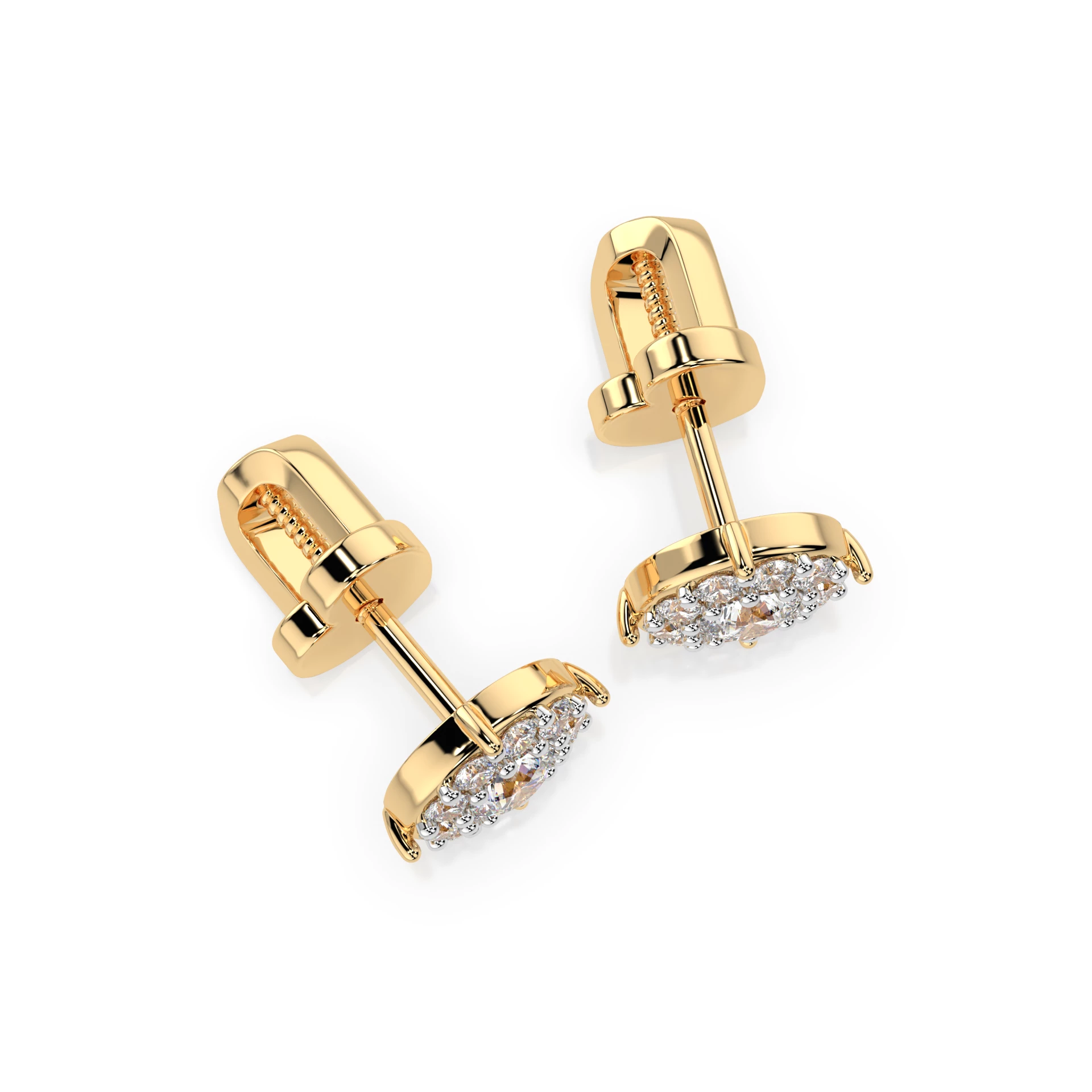 Boucles d'oreilles Lien Intemporel Solitaire Éternité ronde 0,3 ct · 3,4 mm — vue 6