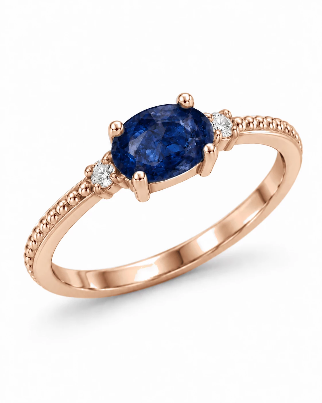 Bague Nébuleuse Céleste Pierre Précieuse ovale 0,56 ct — vue 1