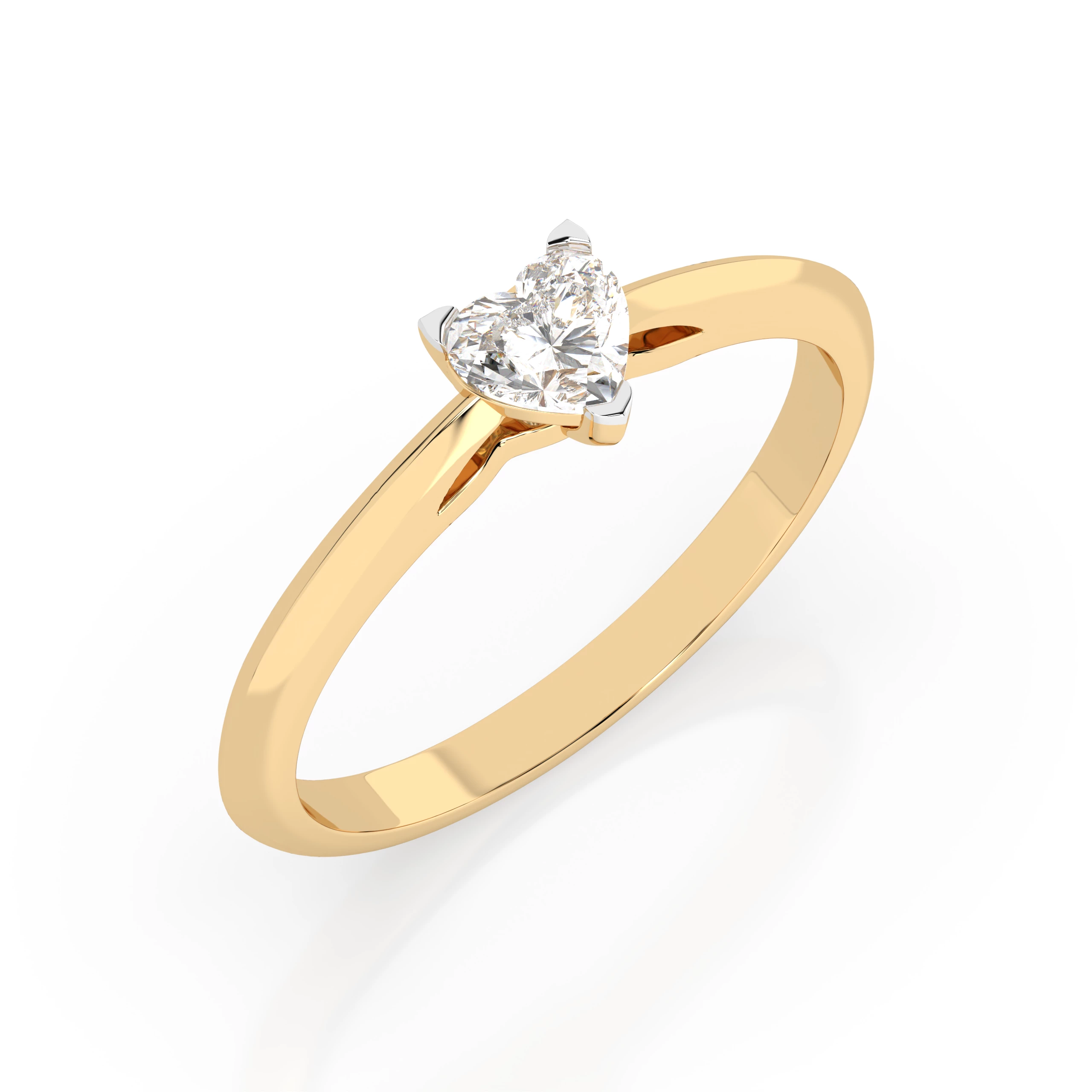 Bague Majesté Magnifique Solitaire cœur 0,3 ct — vue 4
