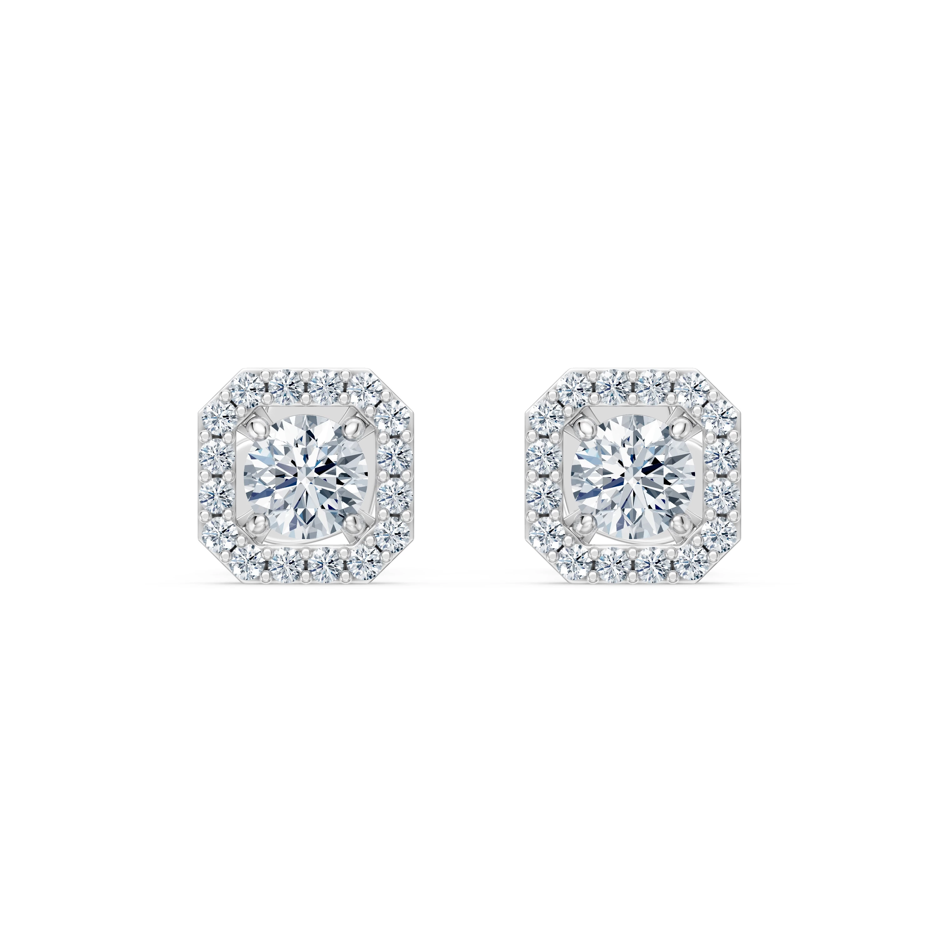 Boucles d'oreilles Flamme Intemporelle Solitaire Éternité 0,2 ct · 3,7 mm — vue 1
