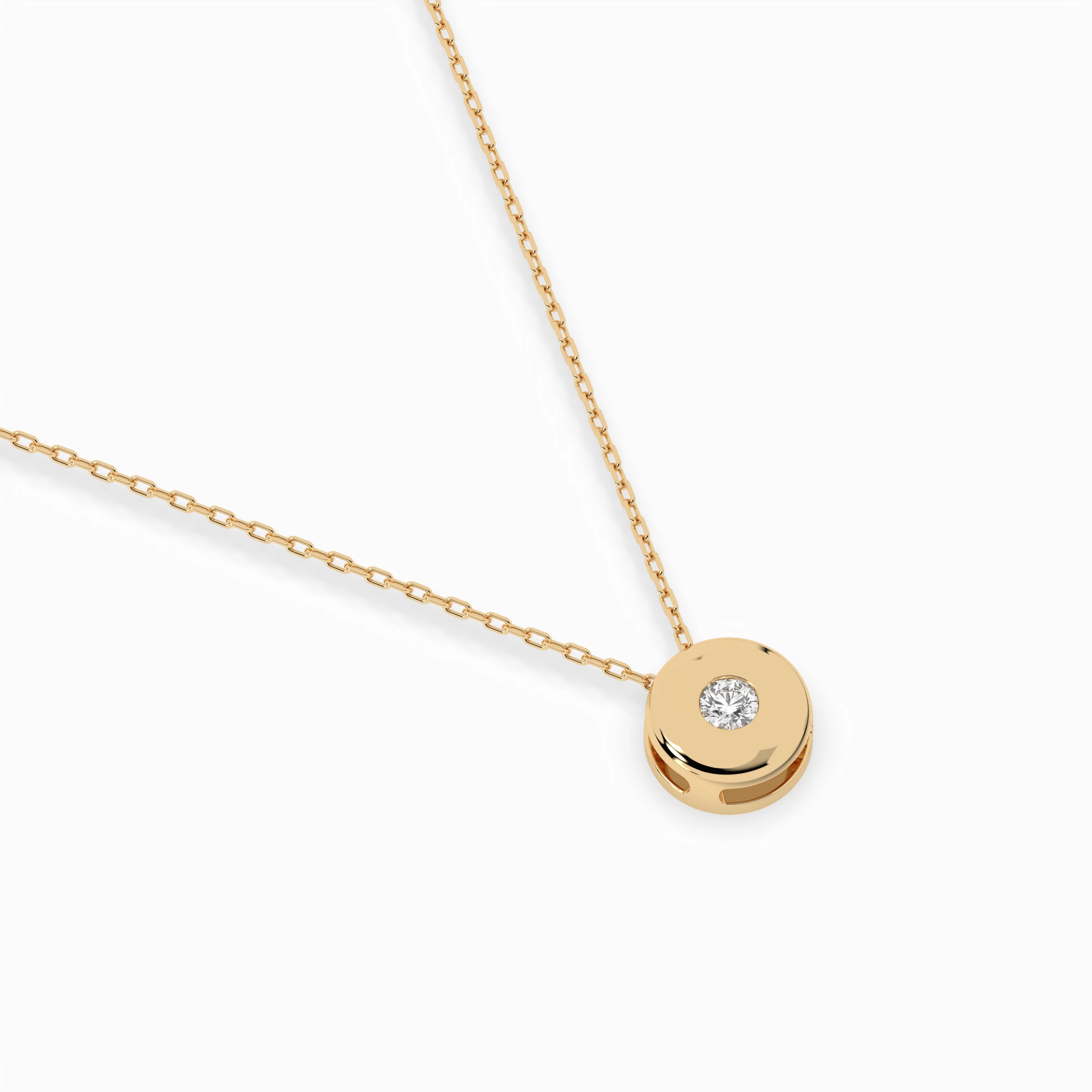 Collier Galaxie Radieuse Solitaire ronde 0,04 ct · 2,2 mm — vue 6