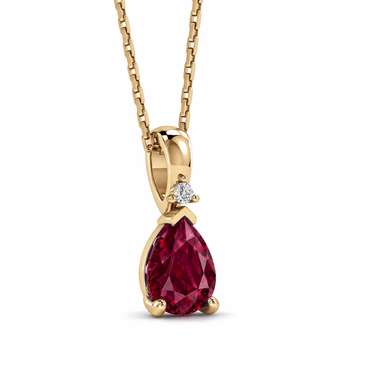 Collier Cœur Sincère Pierre Précieuse poire 0,66 ct — vue 9