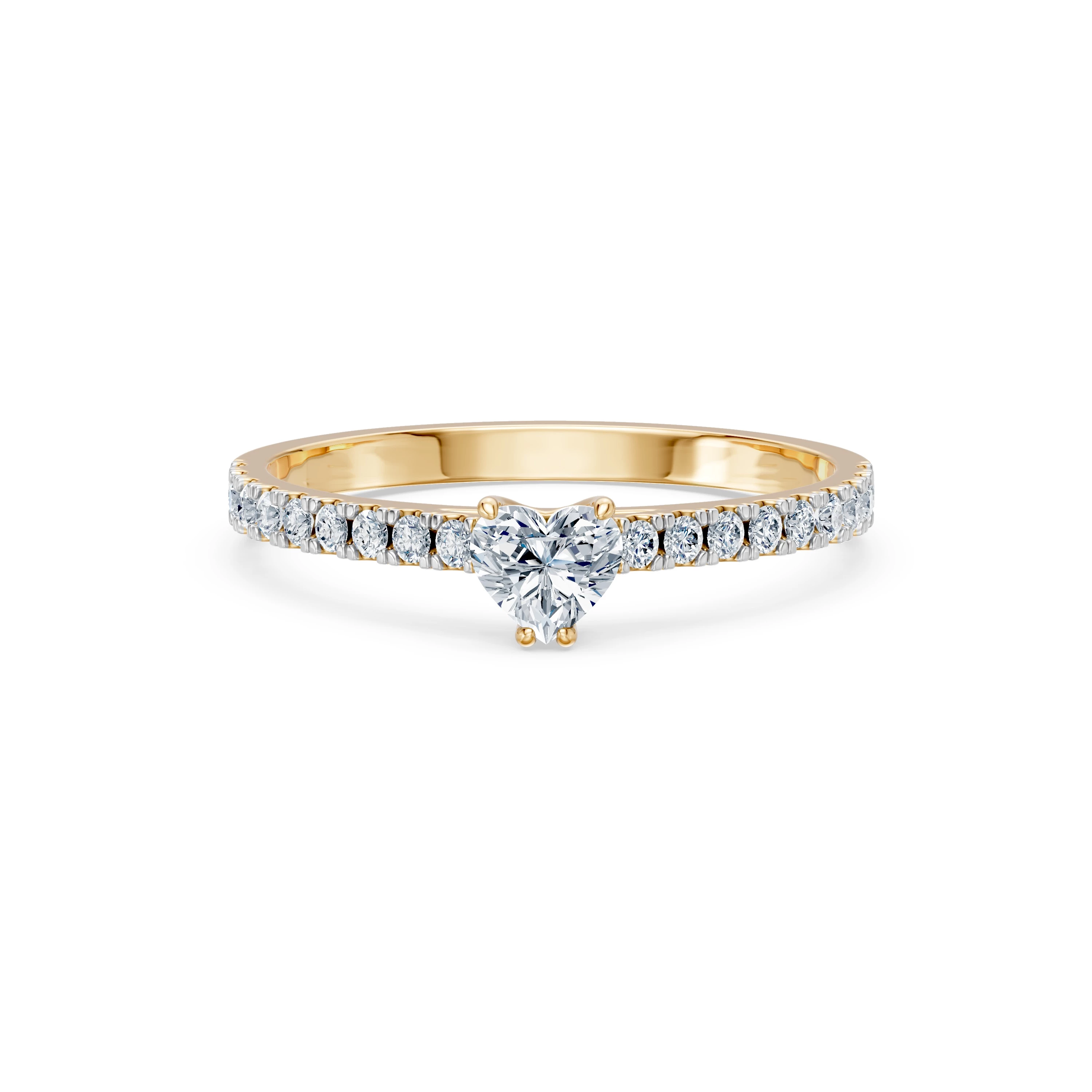 Bague Serment Doré Solitaire Éternité 0,3 ct — vue 6