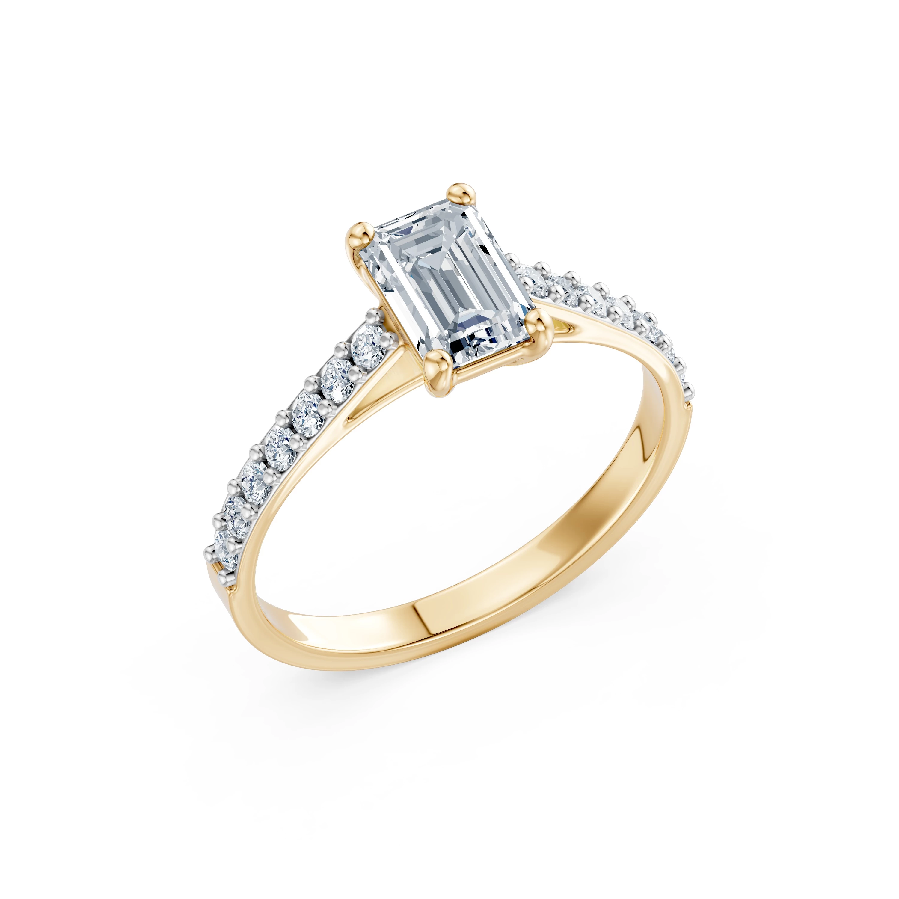 Bague Douceur Précieuse Solitaire Éternité émeraude 1 ct — vue 4