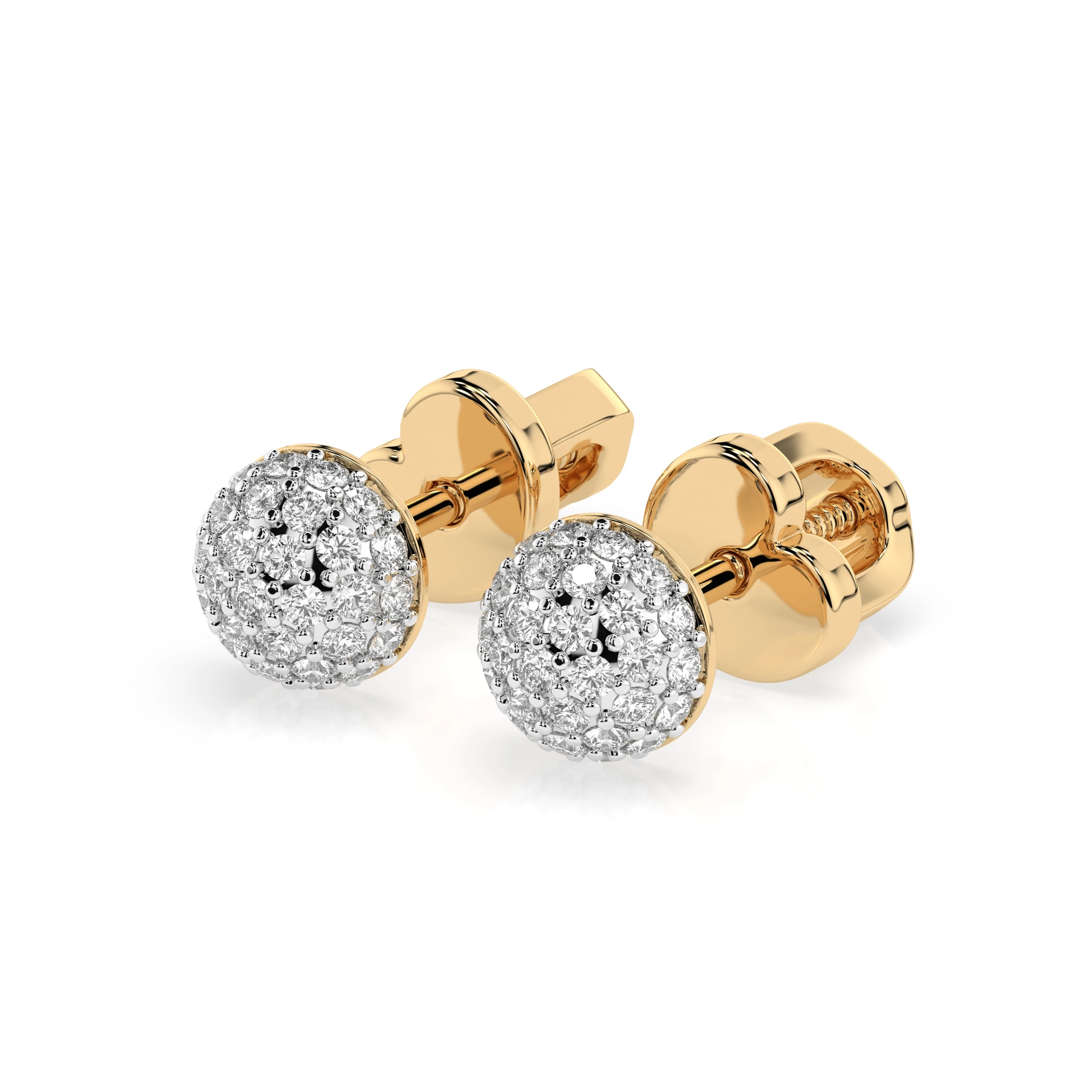 Boucles d'oreilles Constellation Radieuse Illusion ronde 0,32 ct — vue 6