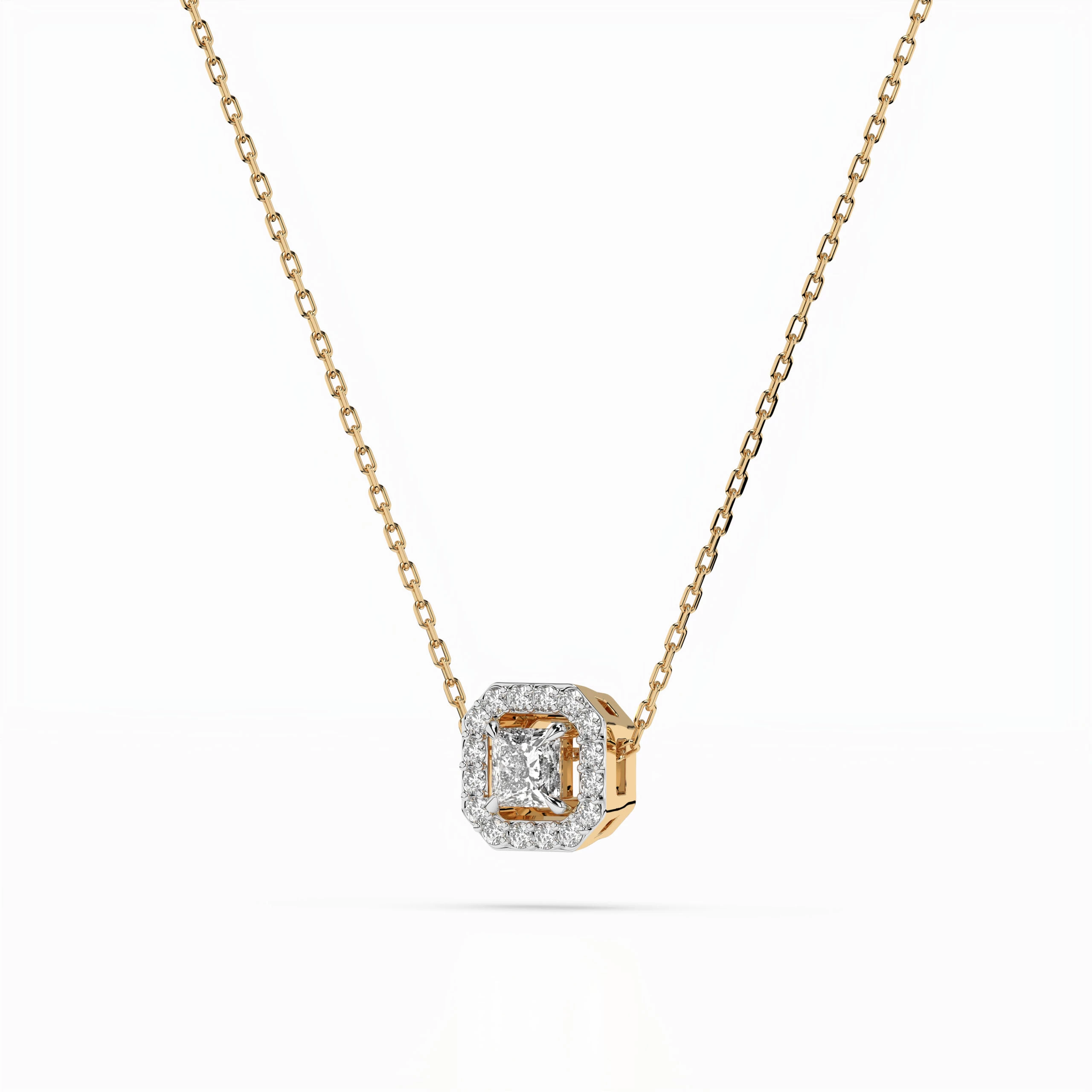 Collier Émotion Infinie Solitaire Éternité princesse 0,17 ct · 3,0 mm — vue 5