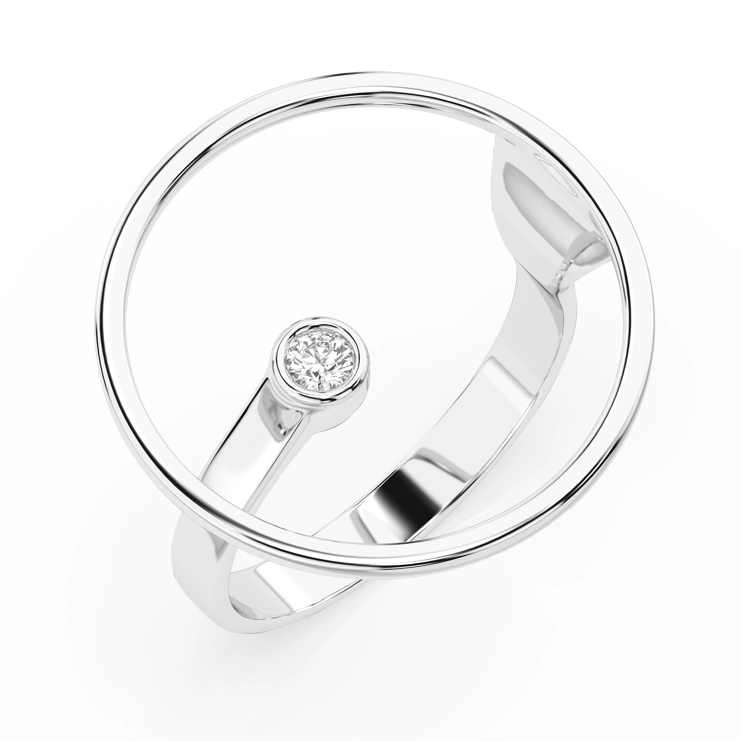 Bague La Magnifique Minimalisme ronde 0,03 ct — vue 1