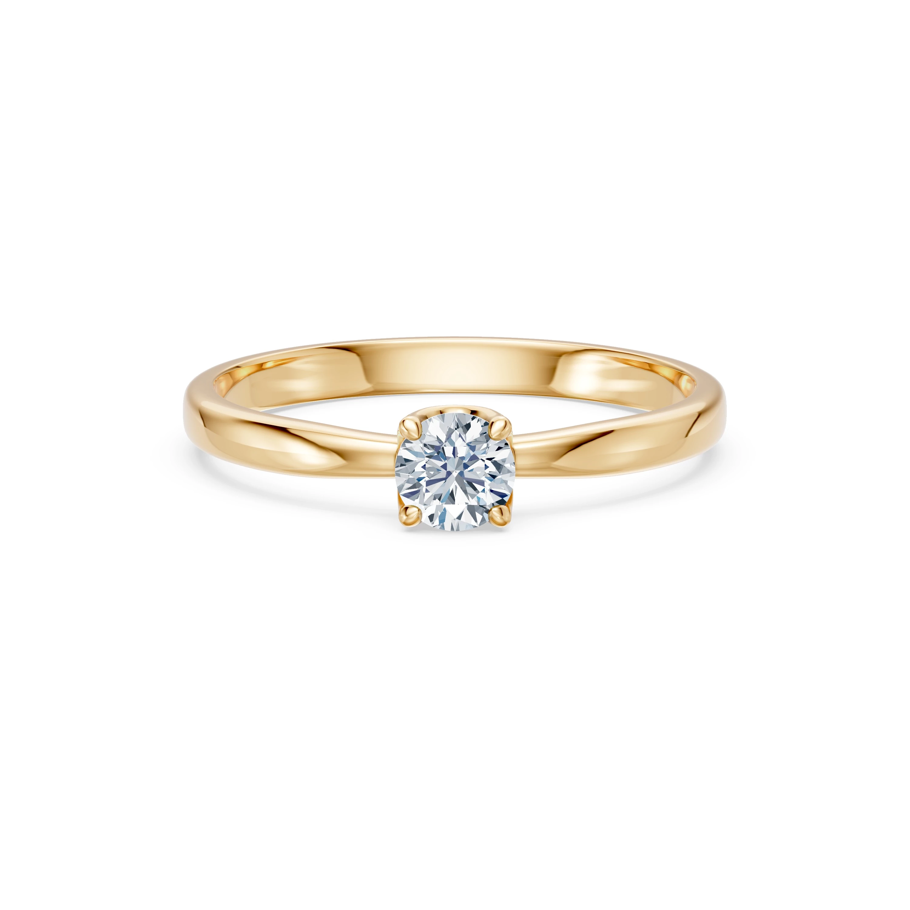 Bague Princesse Dorée Solitaire 0,3 ct — vue 6
