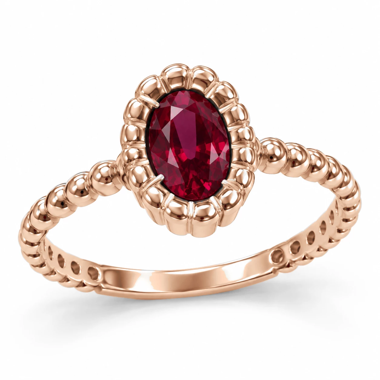 Bague Promesse d'Éternité Pierre Précieuse ovale 0,63 ct — vue 1
