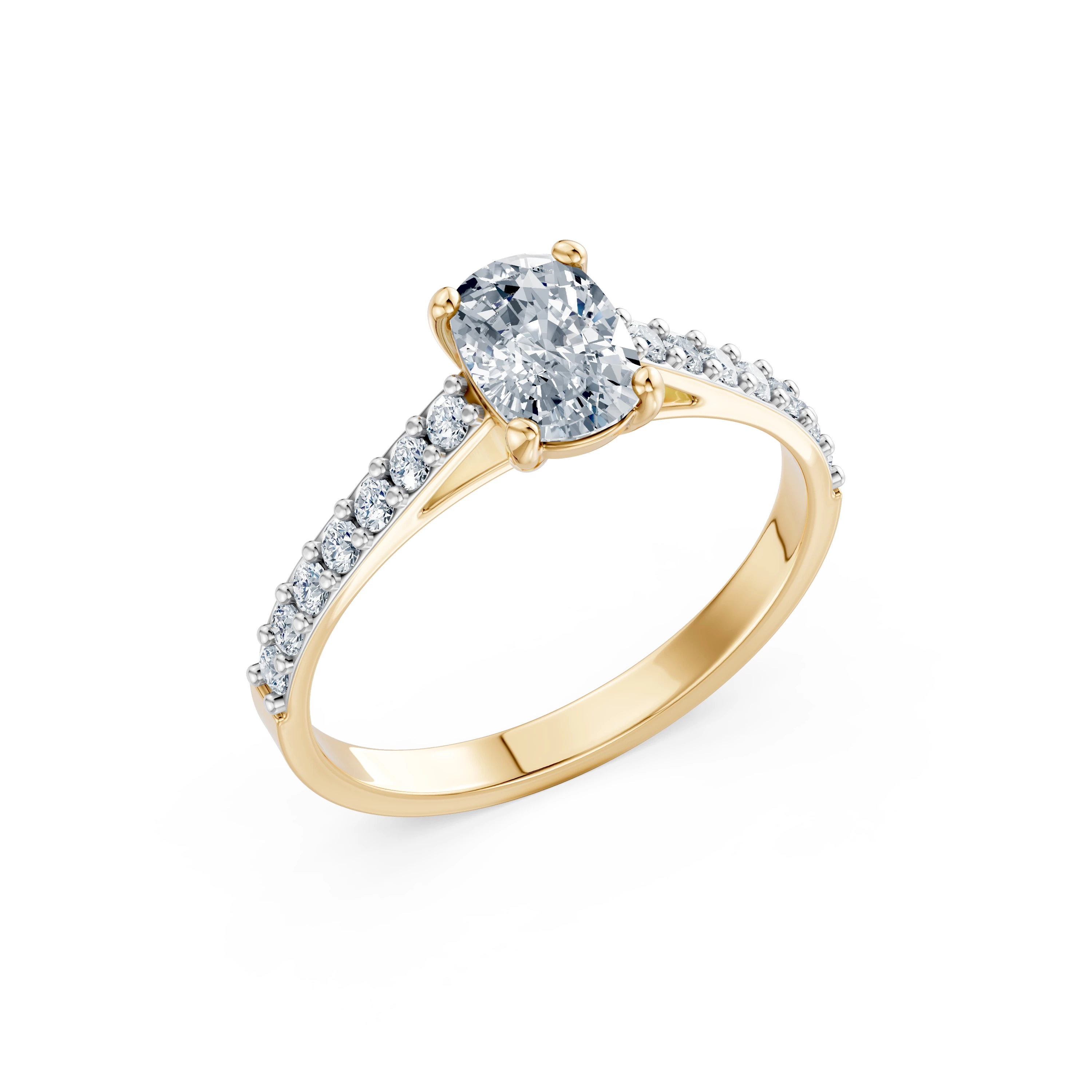 Bague Cœur Précieux Solitaire Éternité coussin 1 ct — vue 4