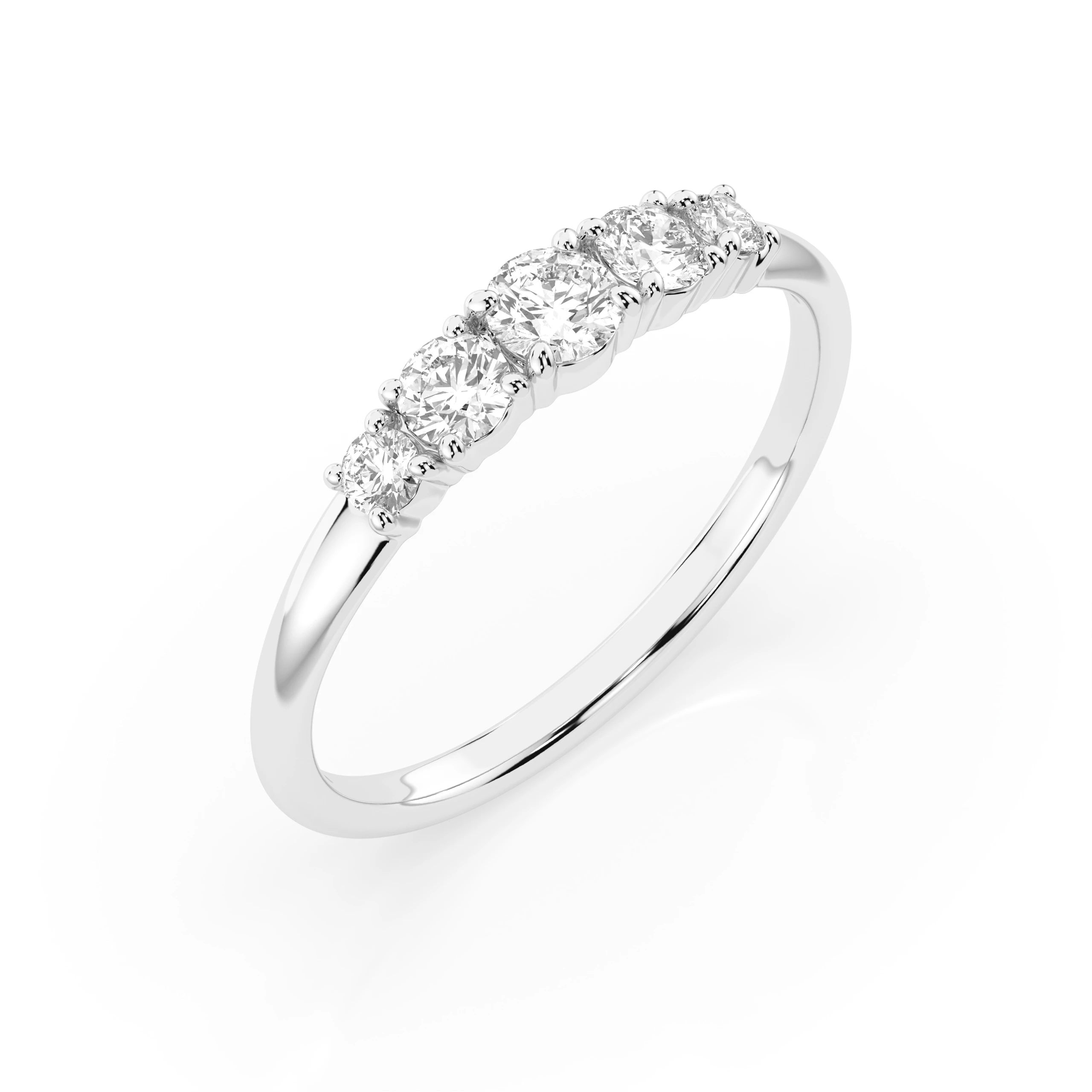 Bague Rêverie Radieuse Éternité ronde 0,15 ct — vue 1