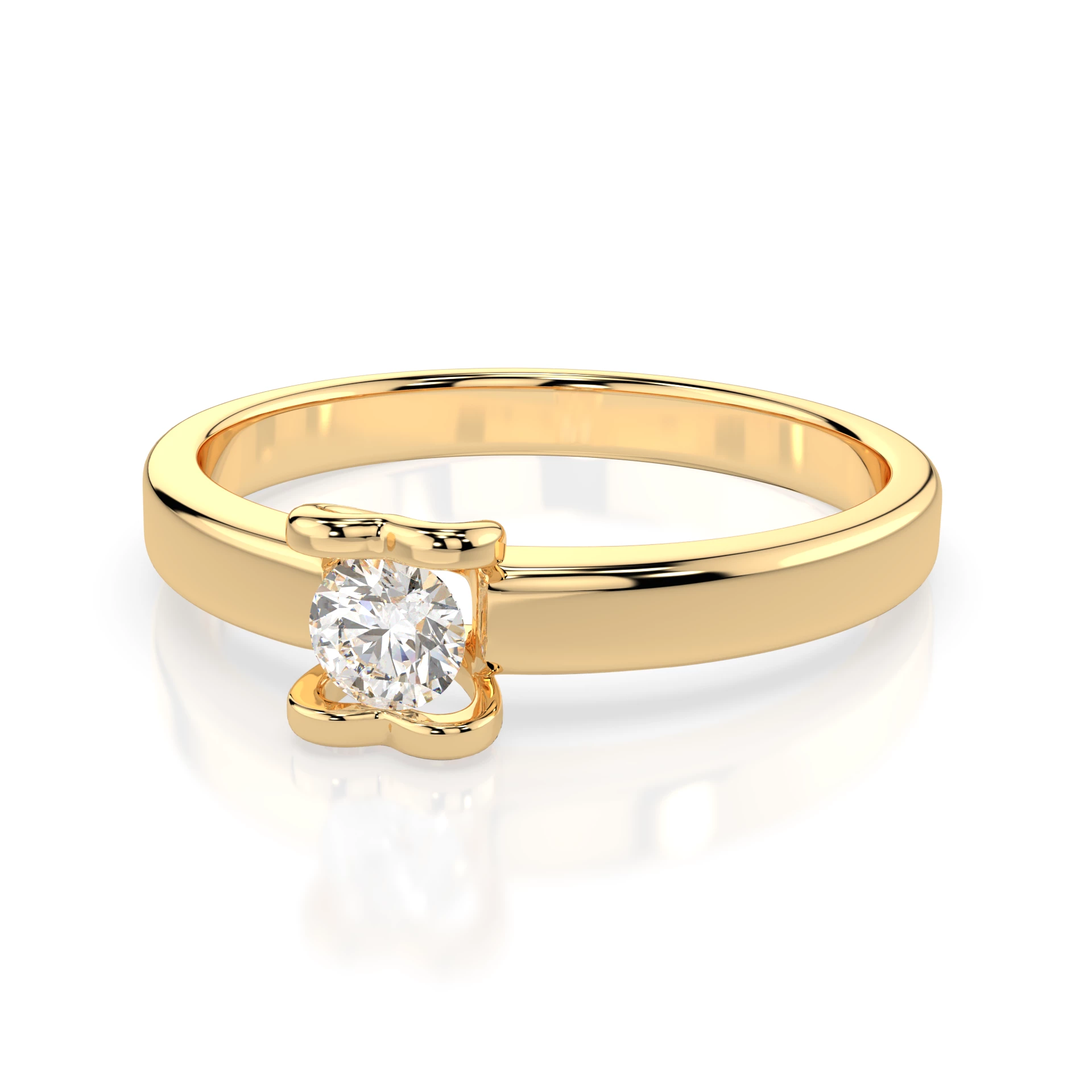 Bague Le Trésor Royal Solitaire ronde 0,15 ct · 3,4 mm — vue 6
