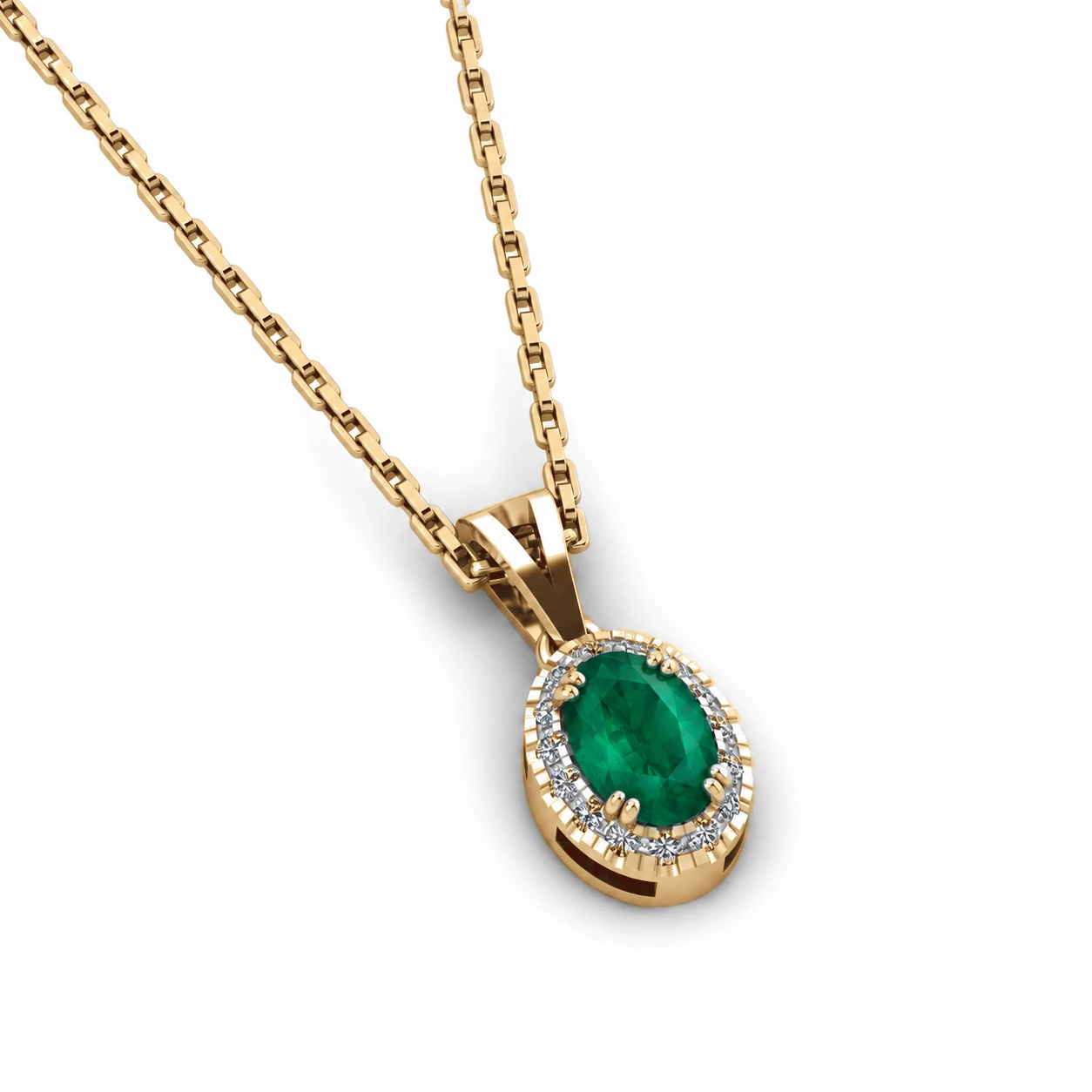 Collier Trône Impérial Pierre Précieuse ovale 0,42 ct — vue 8