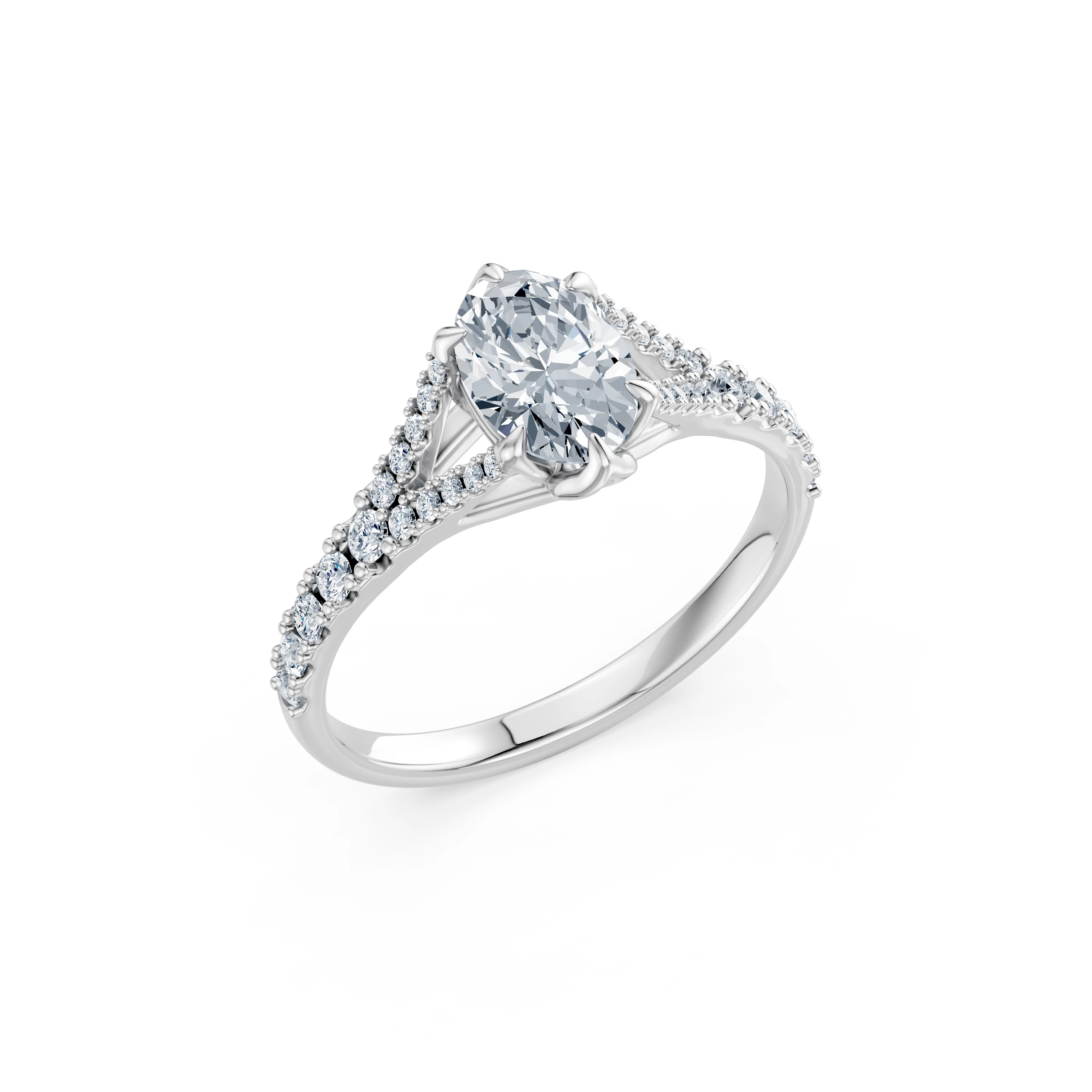 Bague Tendresse Divine Solitaire Éternité ovale 1 ct — vue 1
