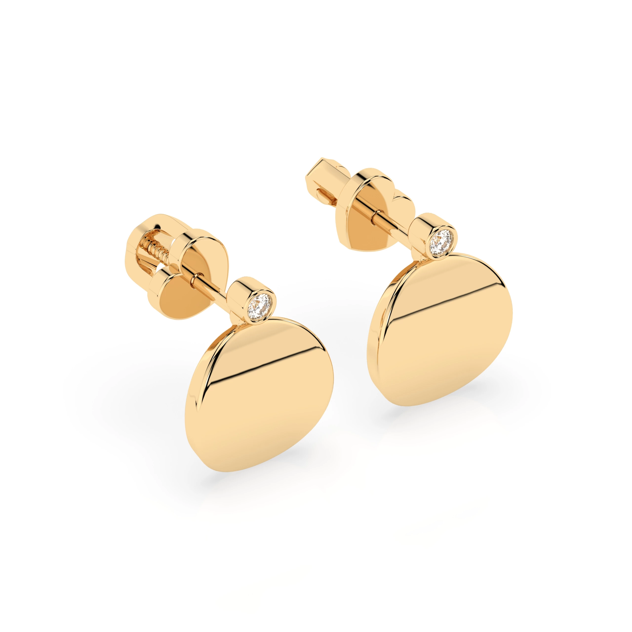 Boucles d'oreilles Prodige Exquis Minimalisme ronde 0,04 ct — vue 5