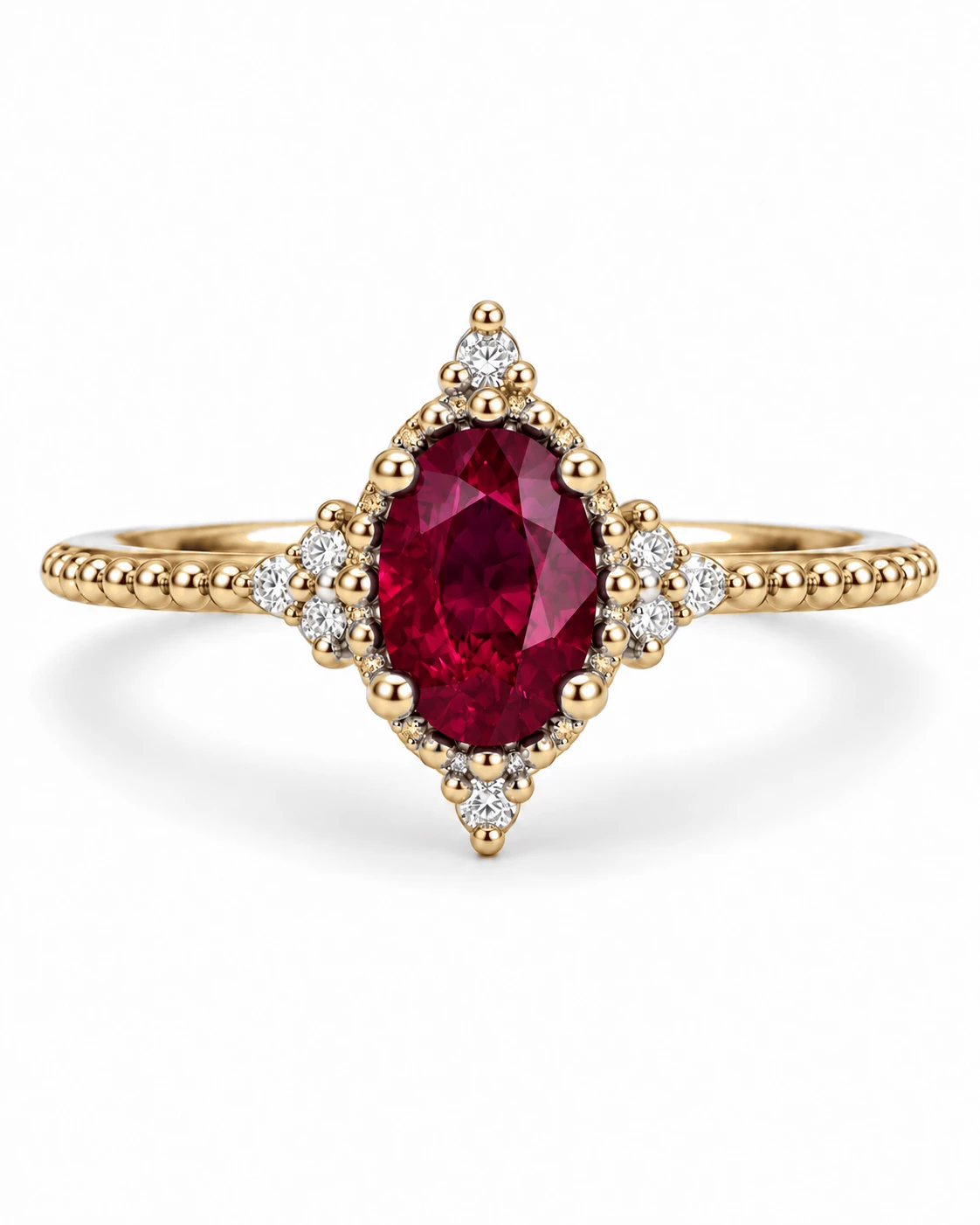 Bague Flamme Éternelle Pierre Précieuse 0,63 ct — vue 9