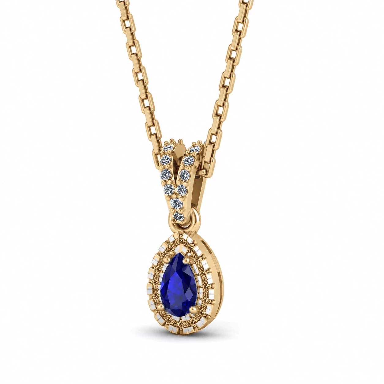 Collier Crépuscule Radieux Pierre Précieuse poire 0,23 ct — vue 7