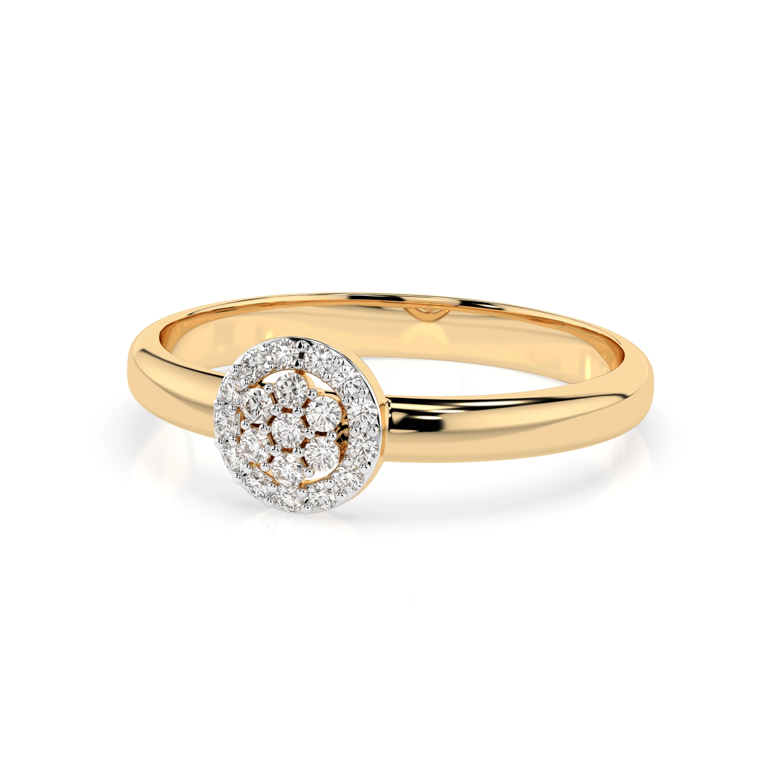 Bague Comète Radieuse Illusion ronde 0,08 ct — vue 6